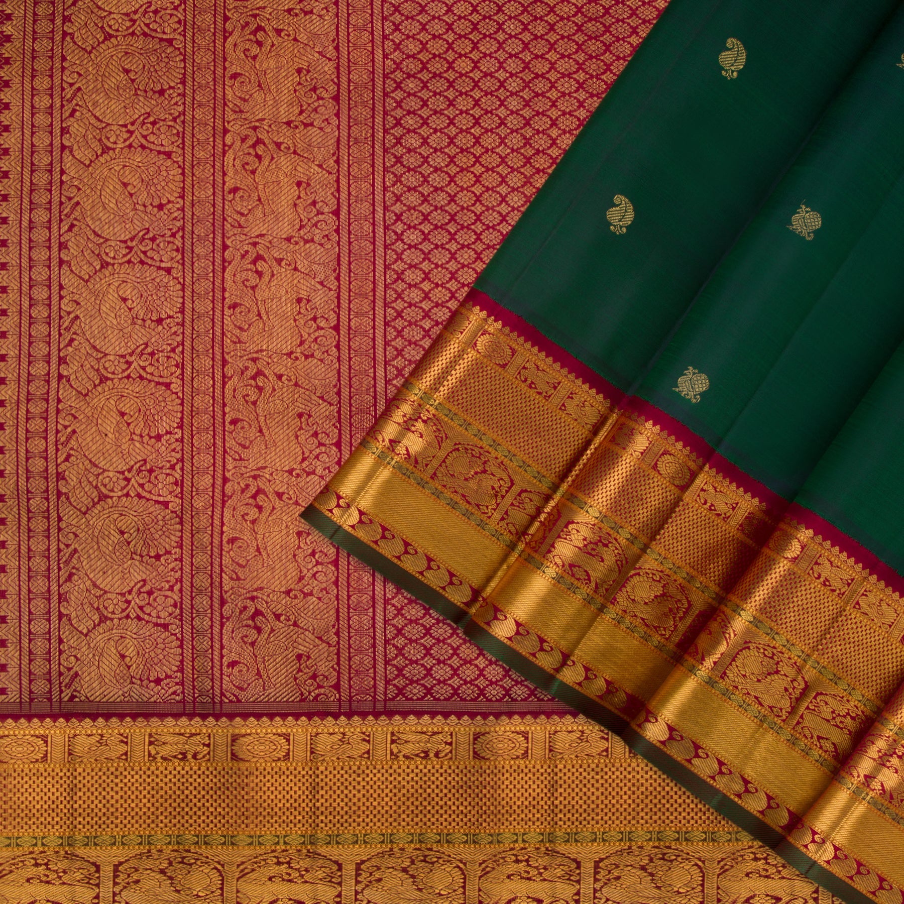 Kanakavalli Kanjivaram Silk Sari 23-110-HS001-03050 - Cover View