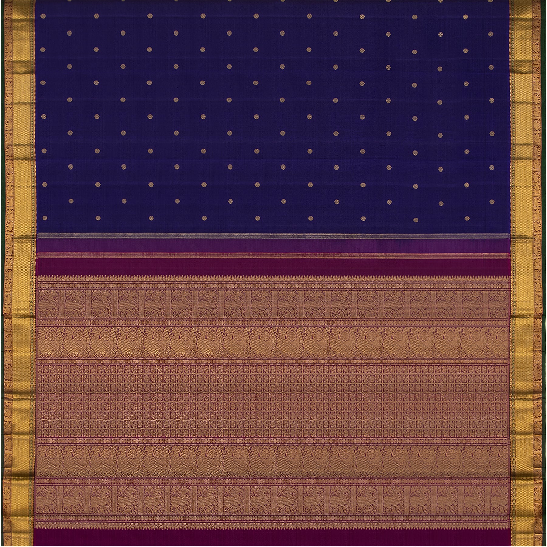 Kanakavalli Kanjivaram Silk Sari 23-110-HS001-03834 - Full View
