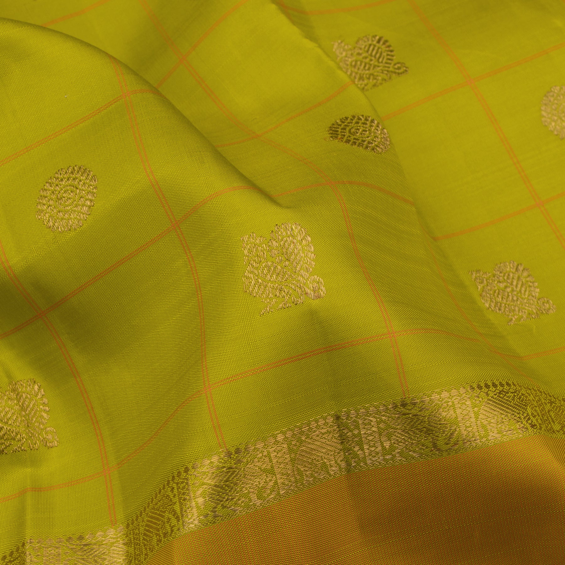 Kanakavalli Kanjivaram Silk Sari 23-110-HS001-03855 - Fabric View