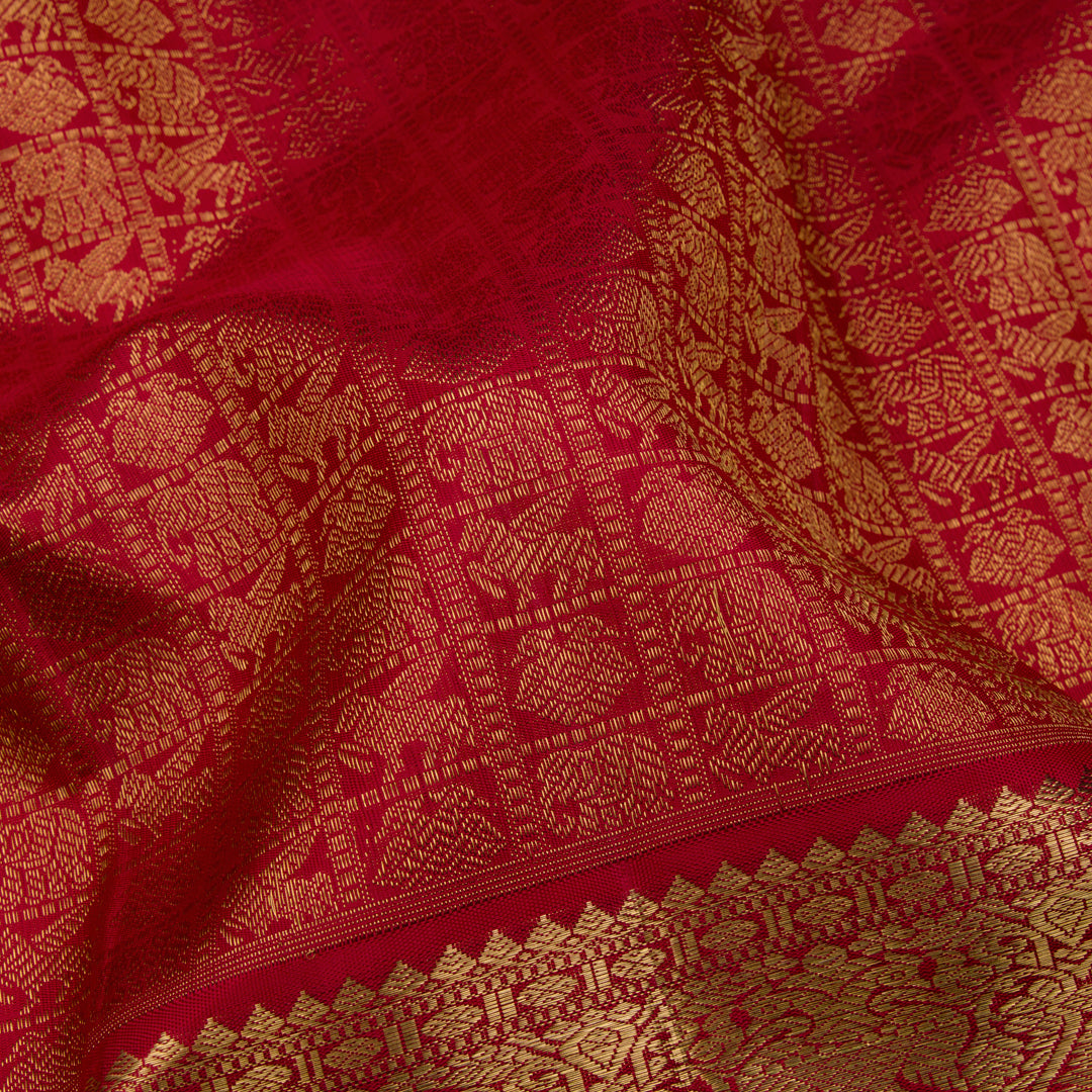 Kanakavalli Kanjivaram Silk Sari 23-110-HS001-05048 - Fabric View