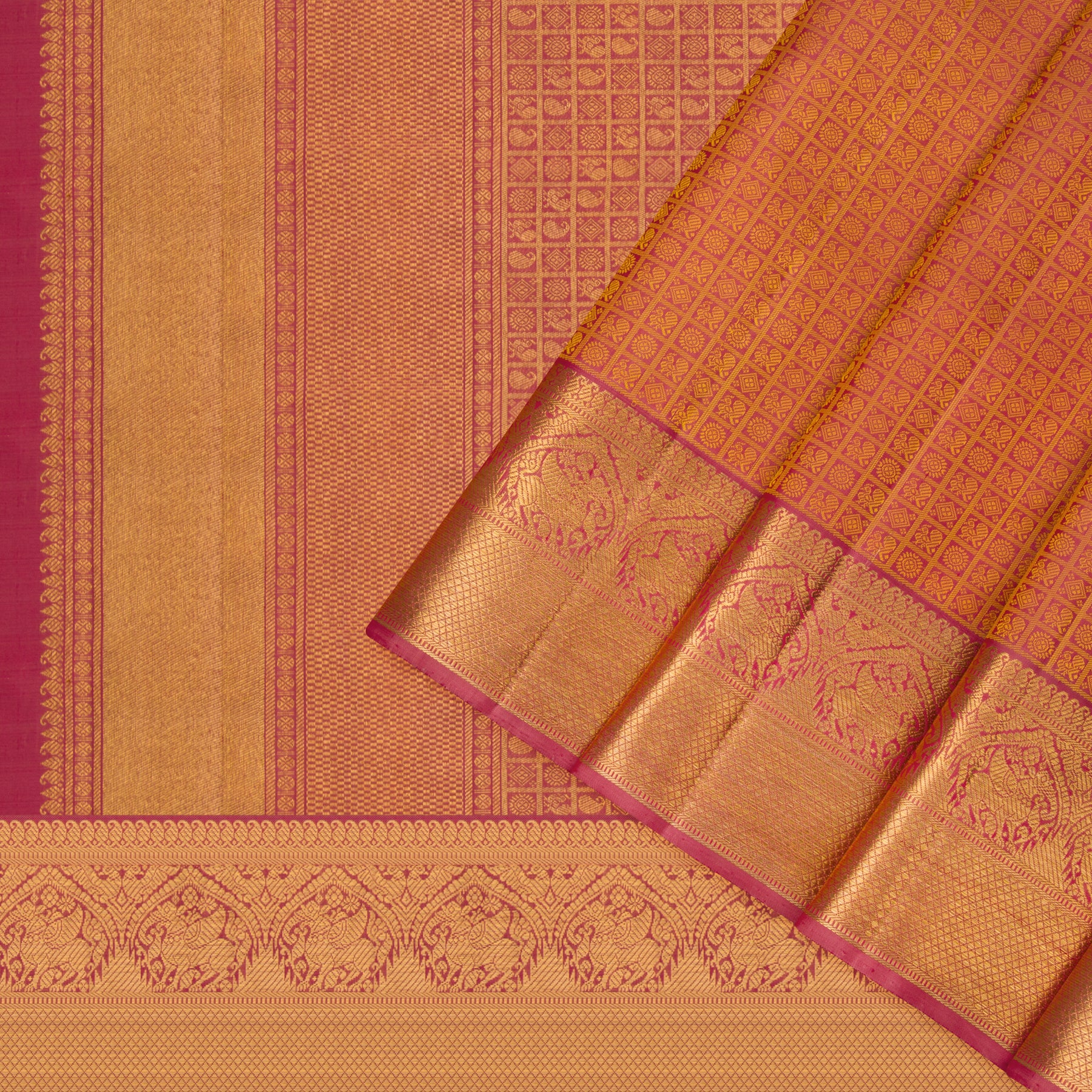 Kanakavalli Kanjivaram Silk Sari 23-110-HS001-07028 - Cover View