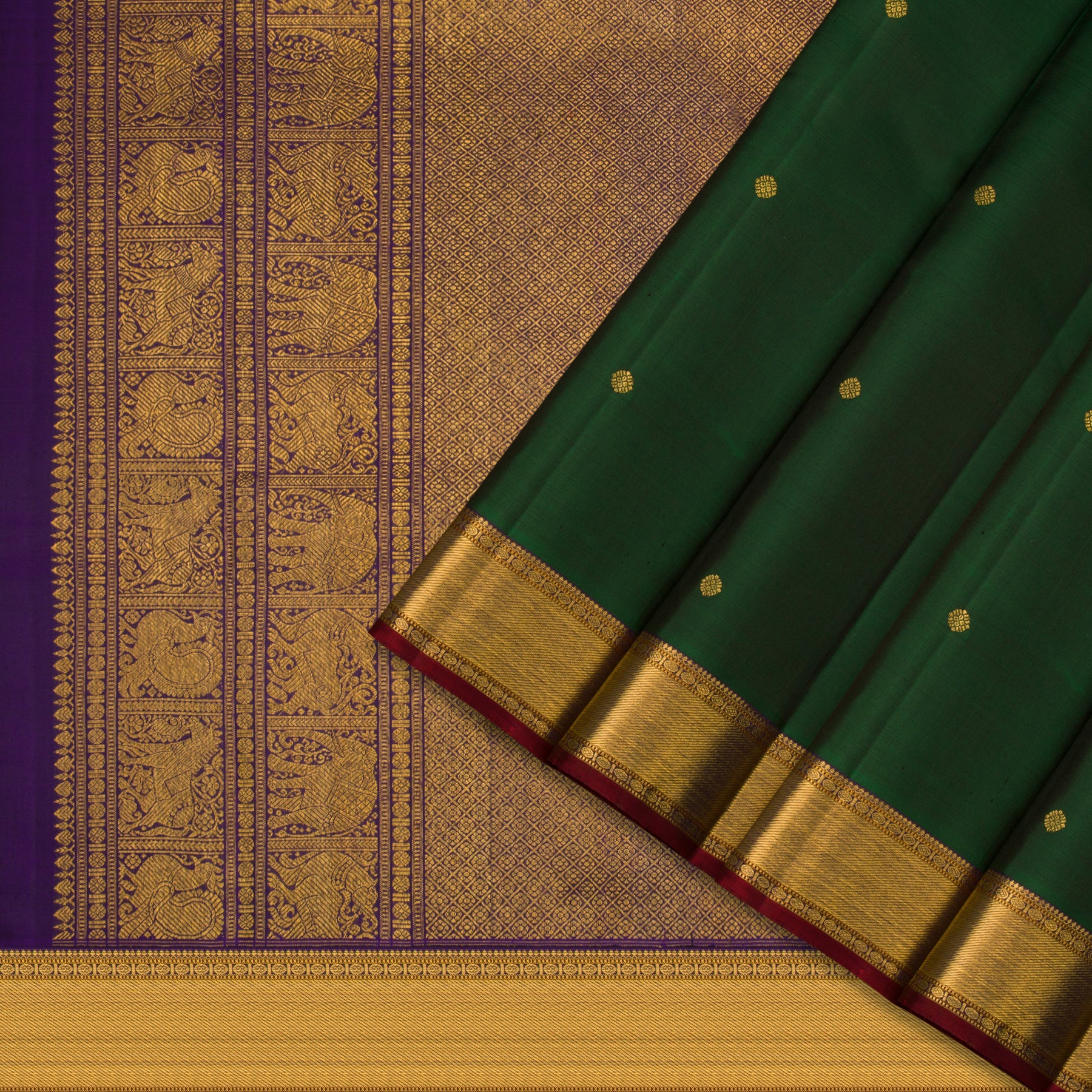 Kanakavalli Kanjivaram Silk Sari 23-110-HS001-08261 - Cover View