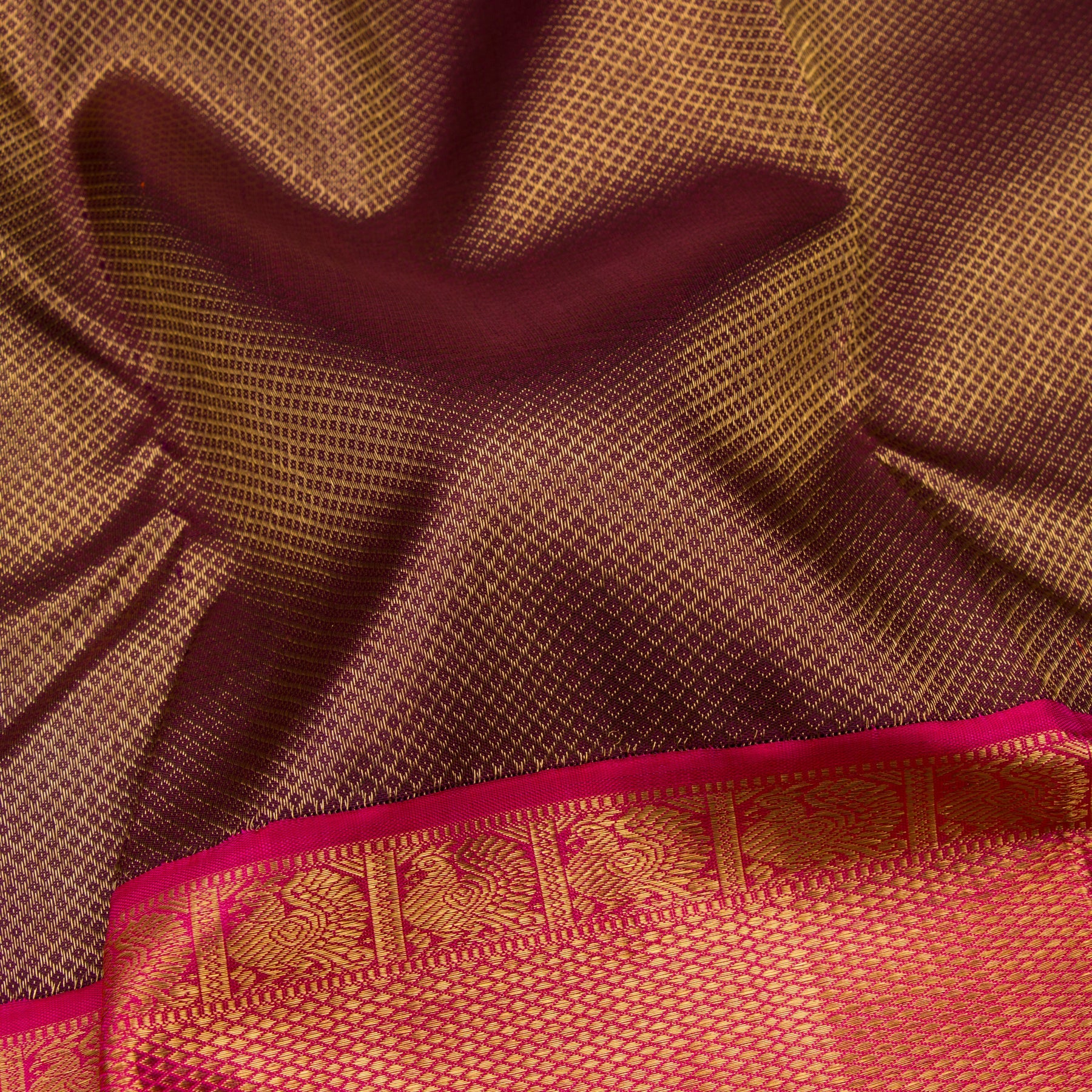 Kanakavalli Kanjivaram Silk Sari 23-110-HS001-09213 - Fabric View