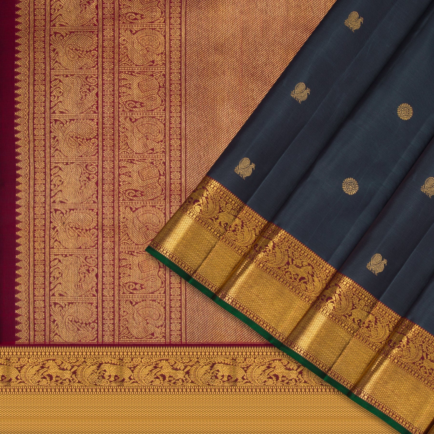 Kanakavalli Kanjivaram Silk Sari 23-110-HS001-09920 - Cover View