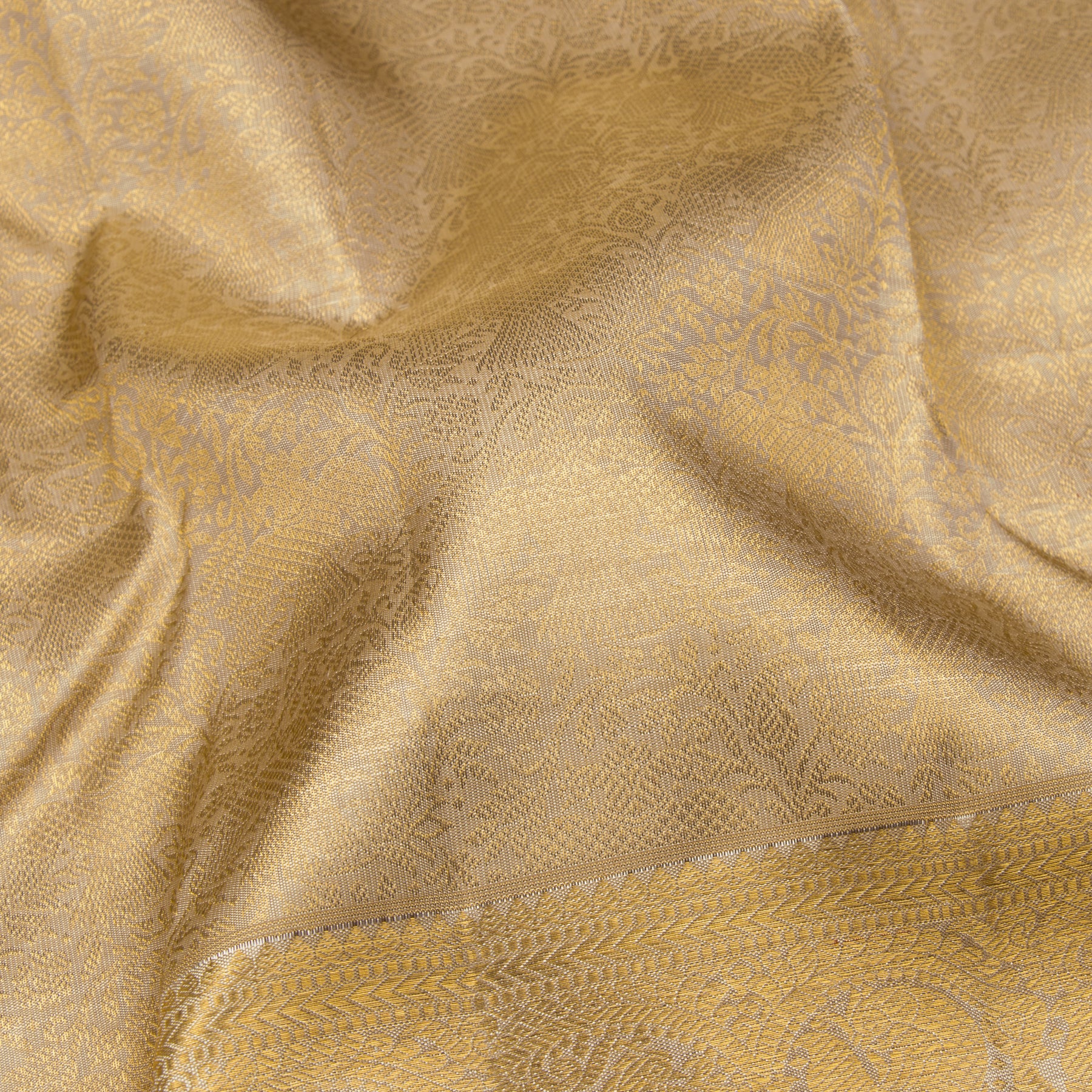 Kanakavalli Kanjivaram Silk Sari 23-110-HS001-09966 - Fabric View