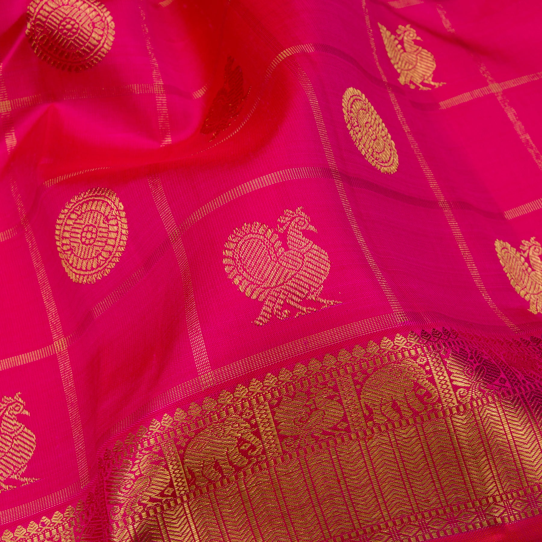 Kanakavalli Kanjivaram Silk Sari 23-110-HS001-10356 - Fabric View