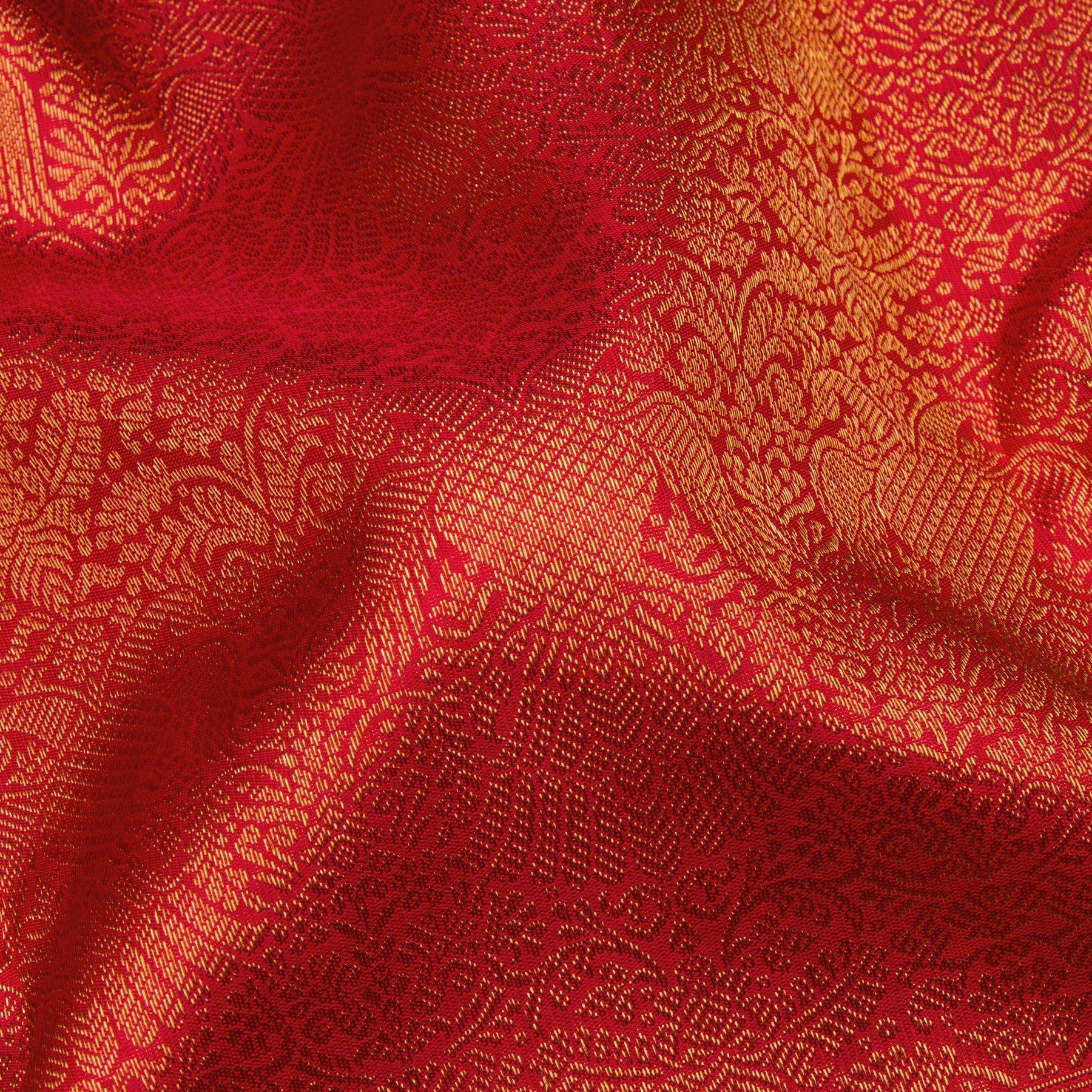 Kanakavalli Kanjivaram Silk Sari 23-110-HS001-11588 - Fabric View