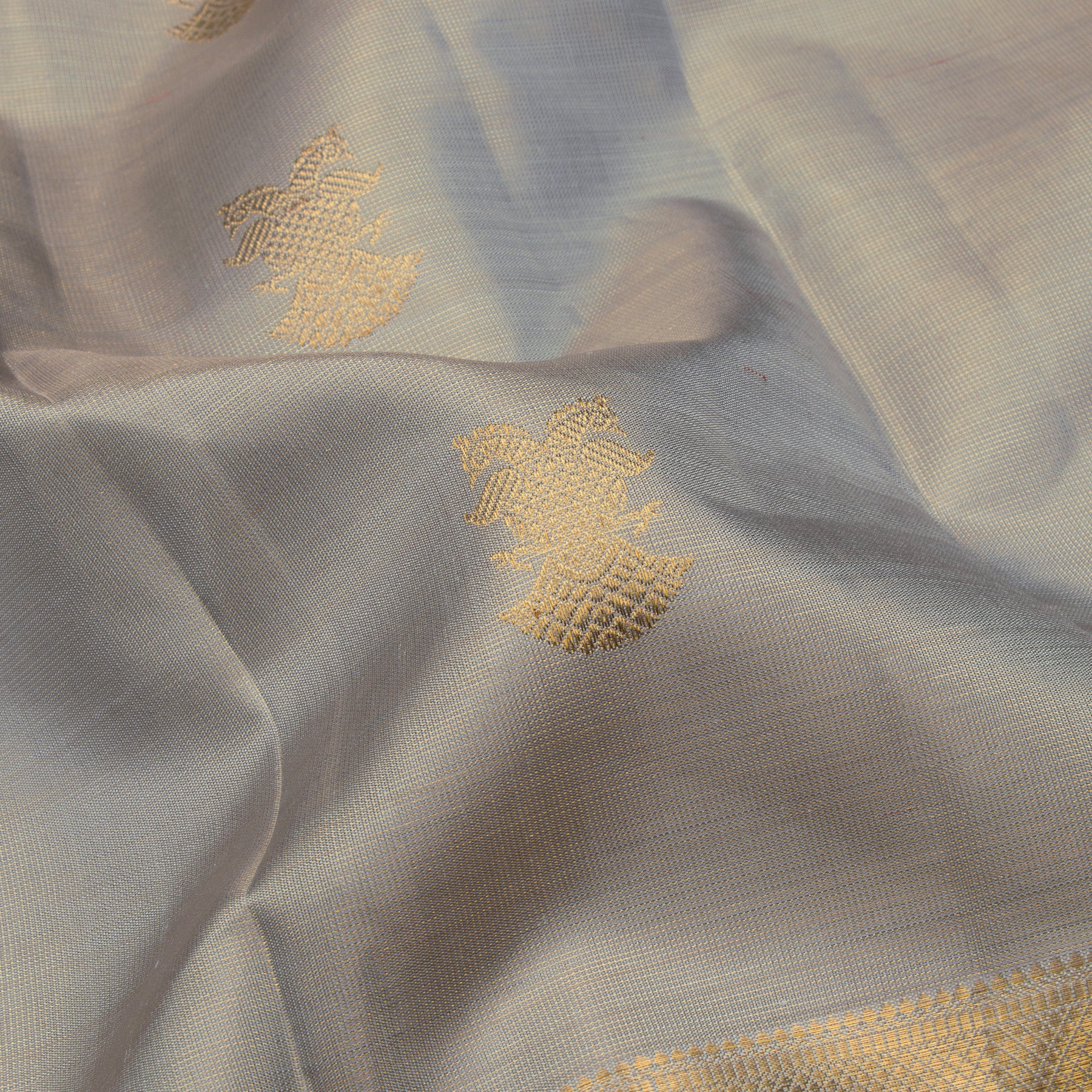 Kanakavalli Kanjivaram Silk Sari 23-110-HS001-11729 - Fabric View