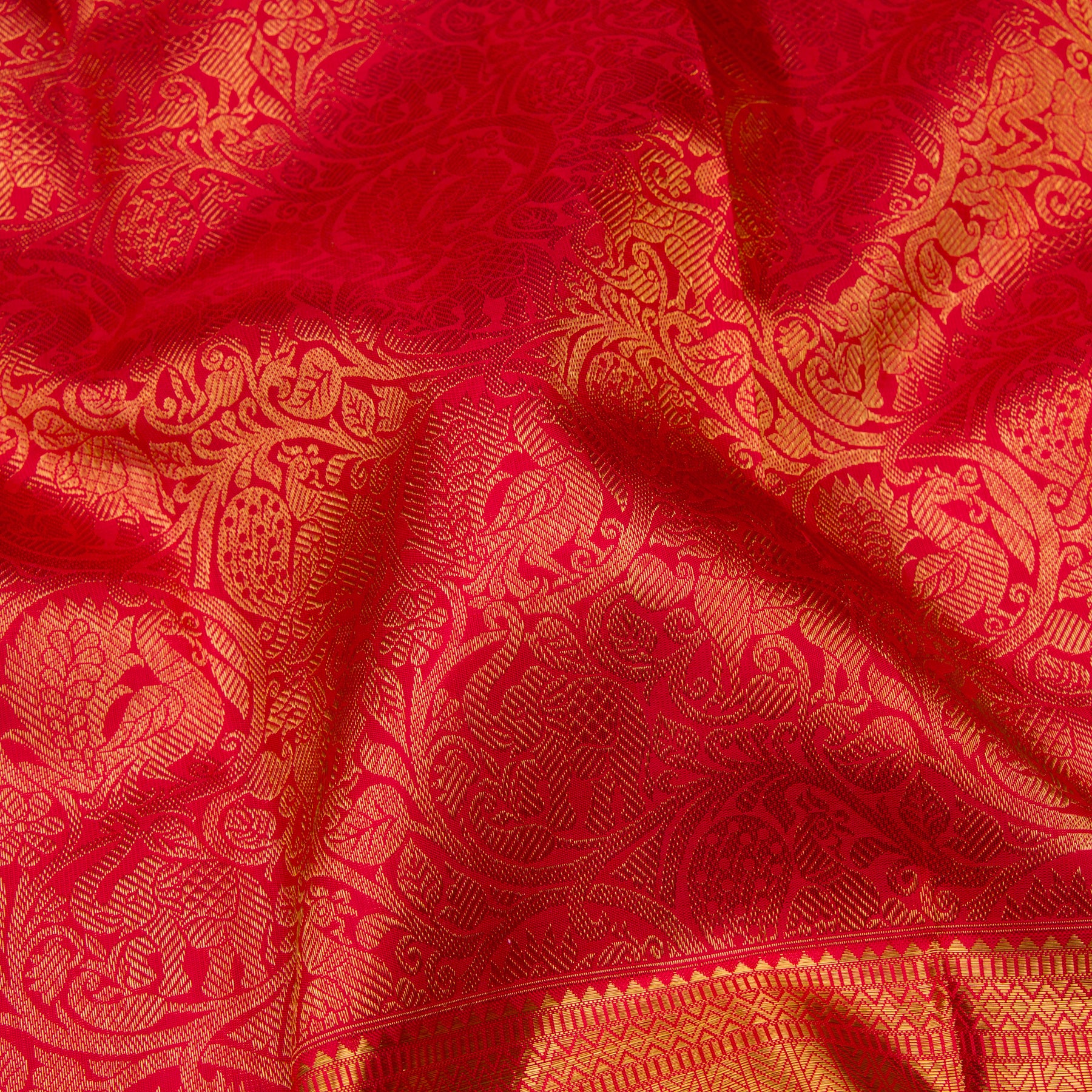 Kanakavalli Kanjivaram Silk Sari 23-110-HS001-11757 - Fabric View