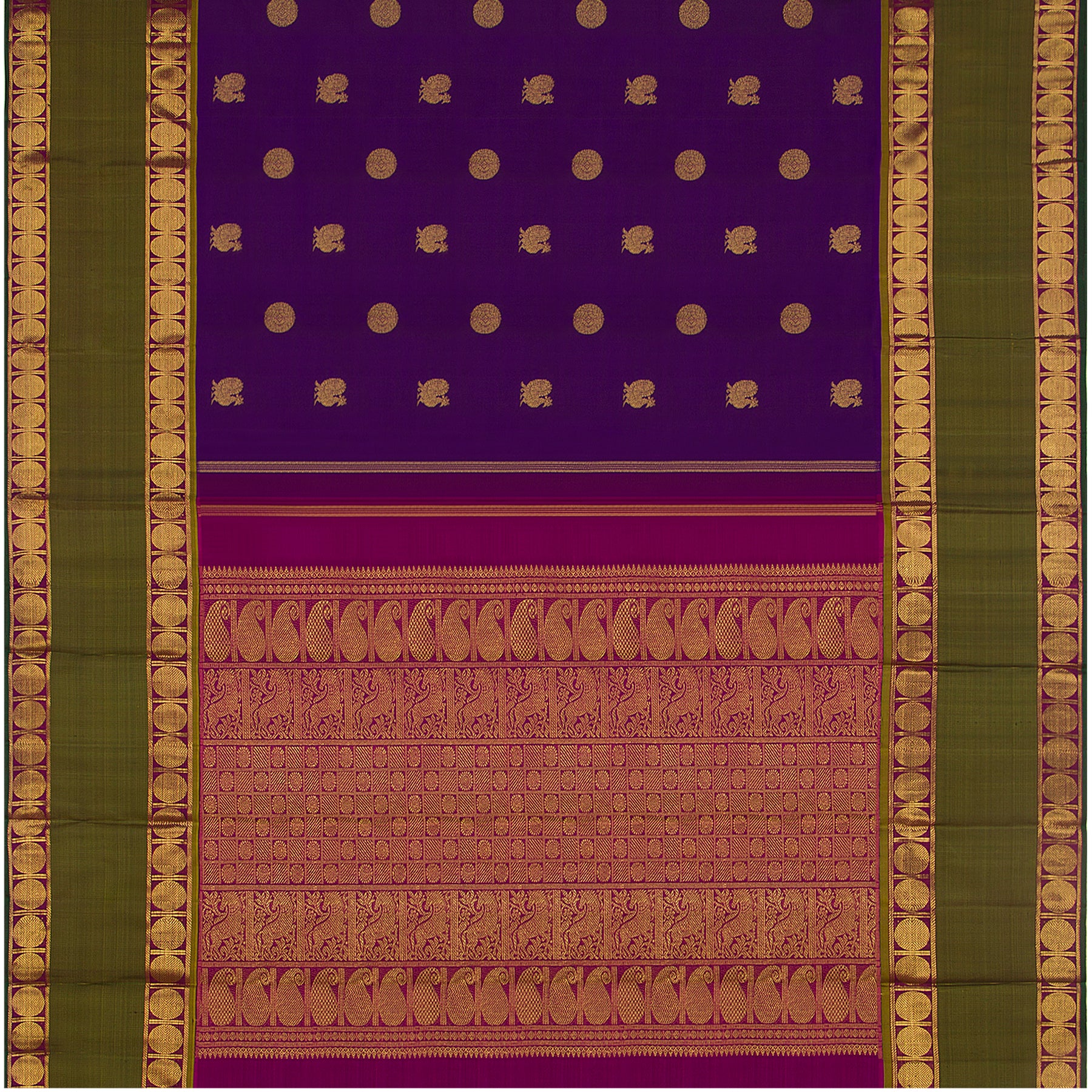 Kanakavalli Kanjivaram Silk Sari 23-110-HS001-12825 - Full View