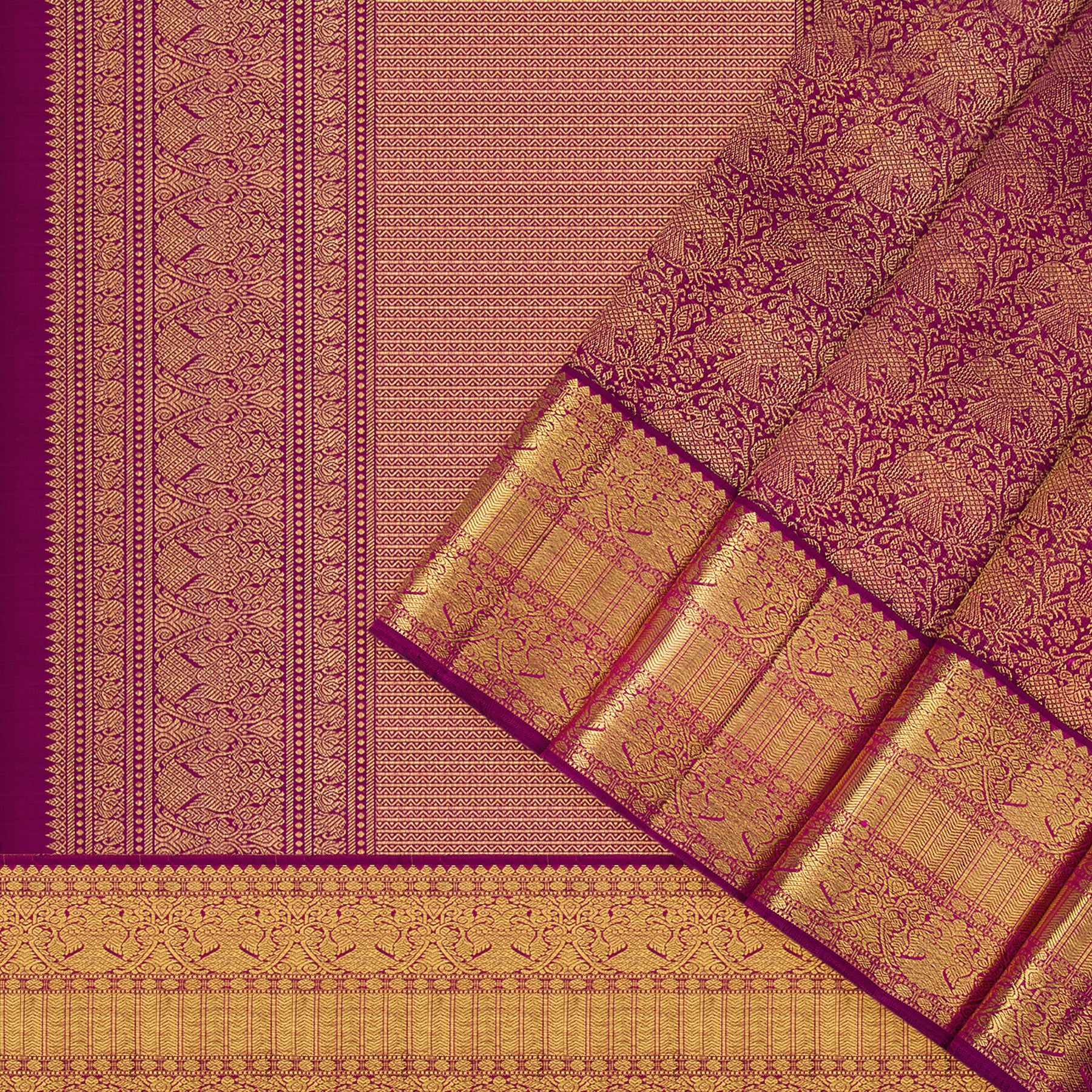 Kanakavalli Kanjivaram Silk Sari 23-110-HS001-13477 - Cover View