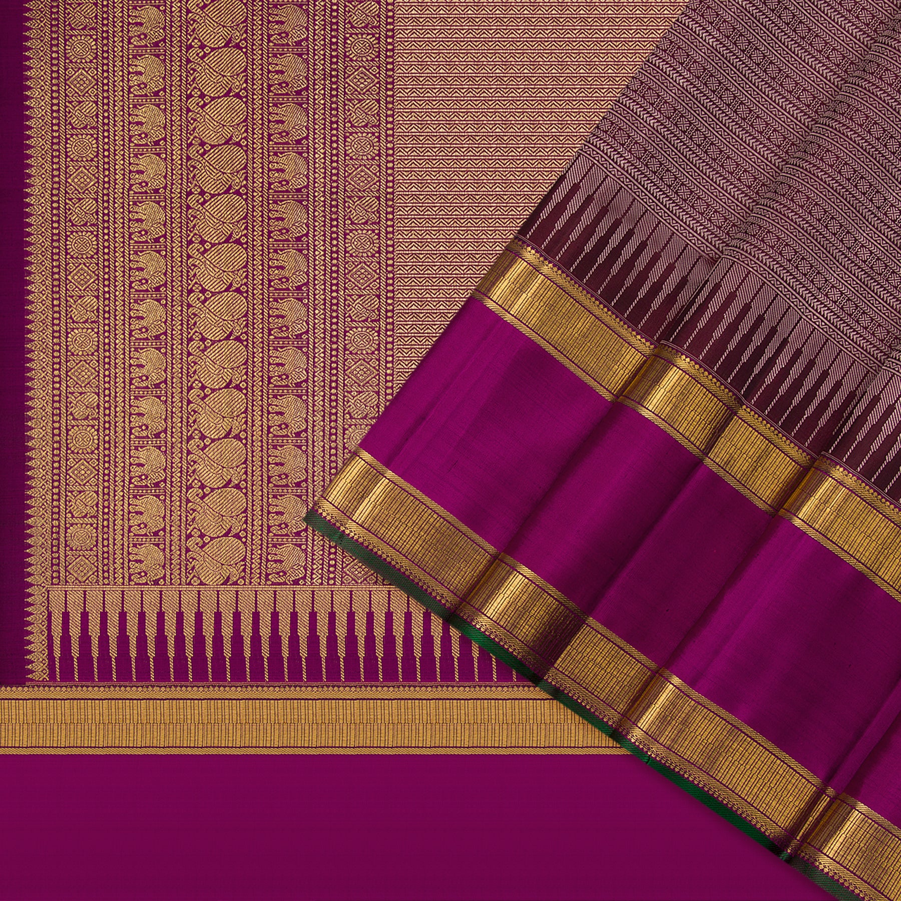Kanakavalli Kanjivaram Silk Sari 23-110-HS001-13562 - Cover View