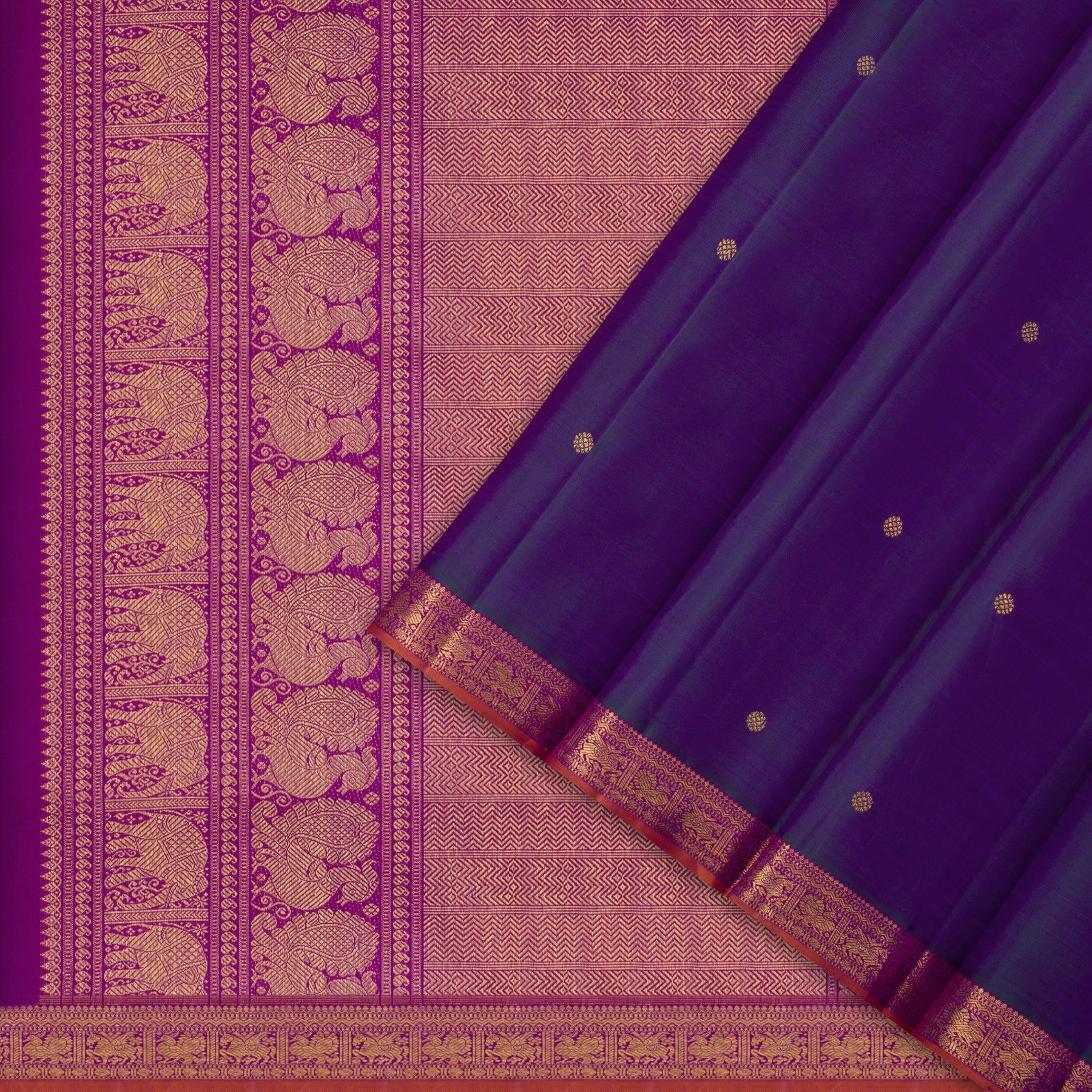 Kanakavalli Kanjivaram Silk Sari 23-110-HS001-13576 - Cover View