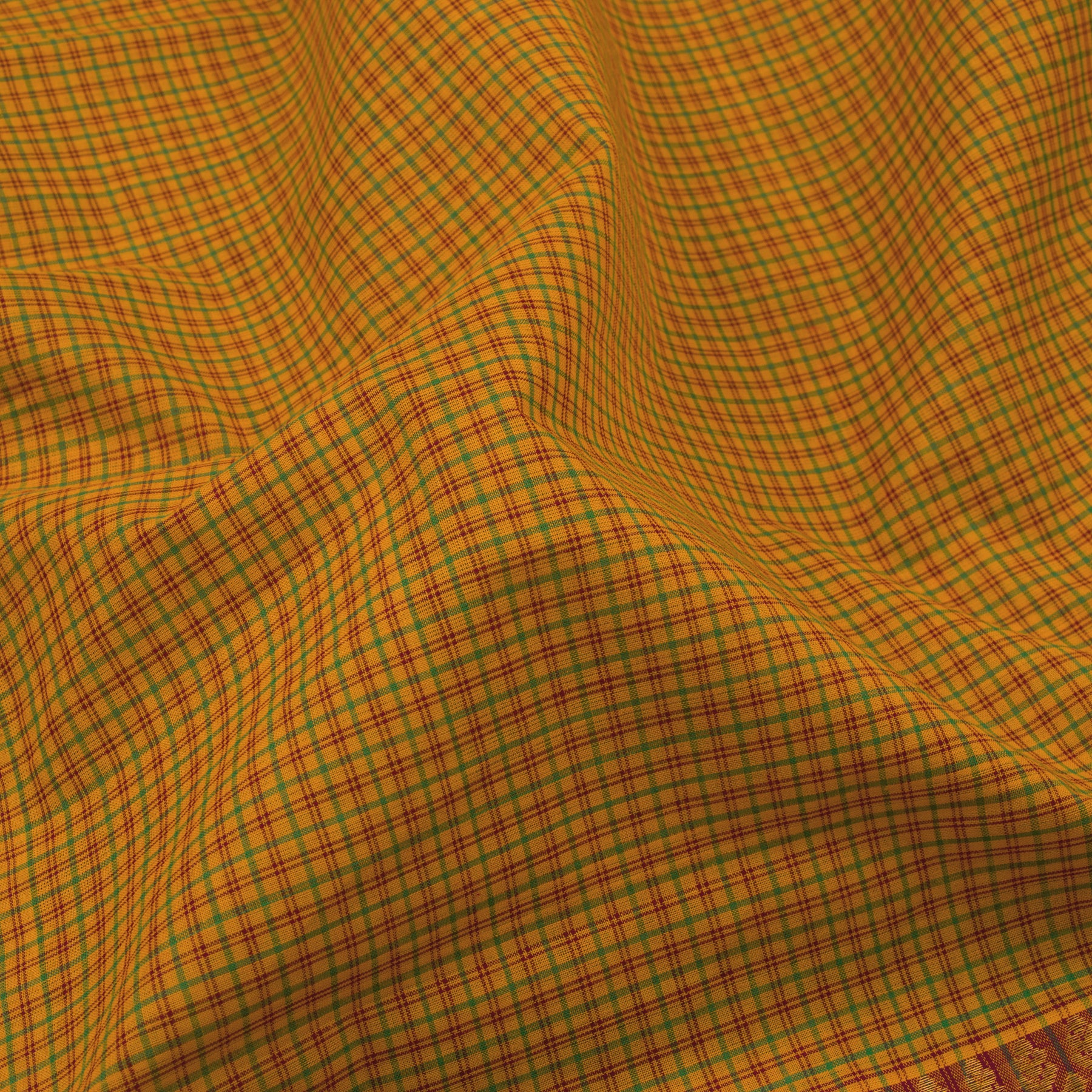 Kanakavalli Mangalgiri Cotton Sari 23-261-HS003-04168 - Fabric View