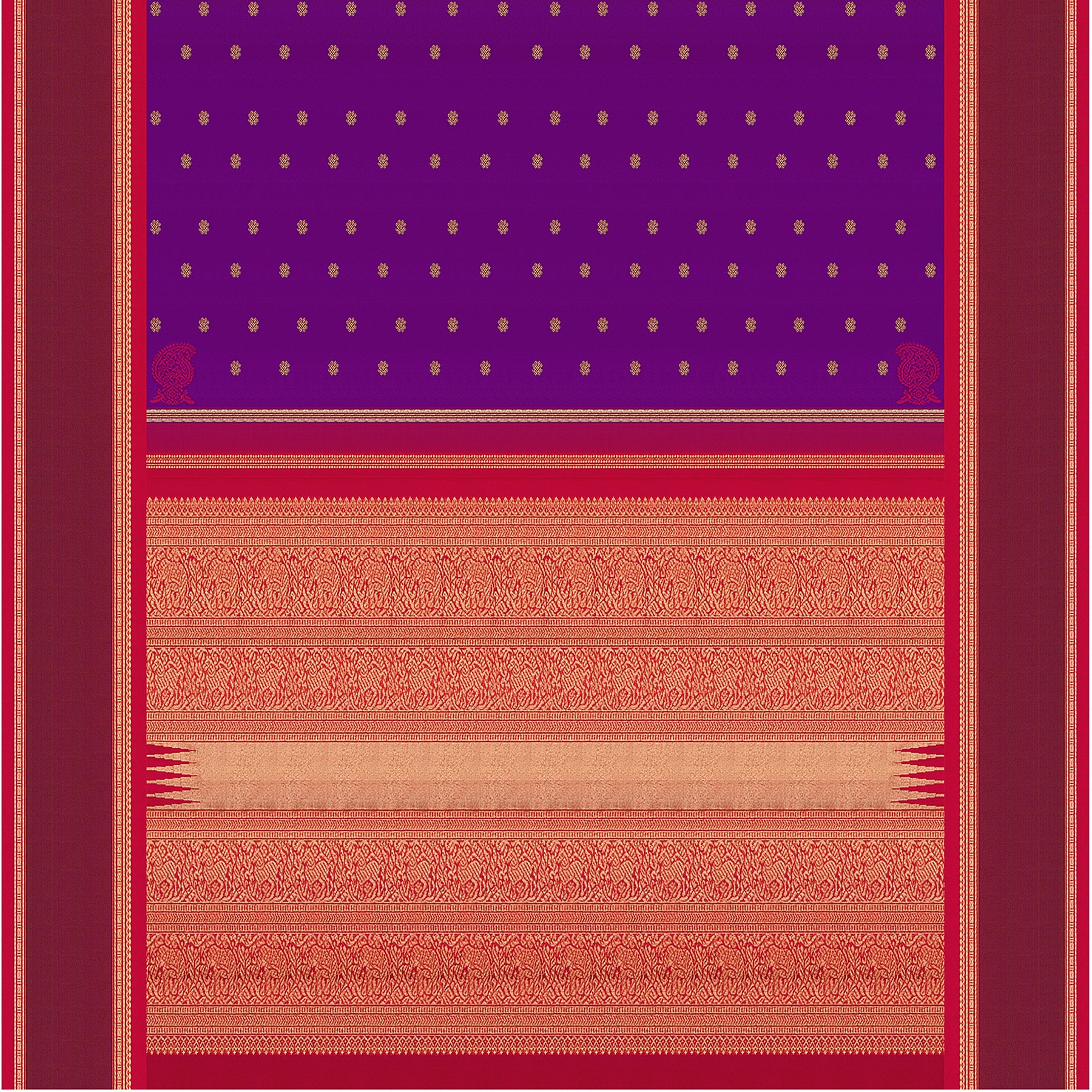 Kanakavalli Kanjivaram Silk Sari 23-595-HS001-00417 - Full View