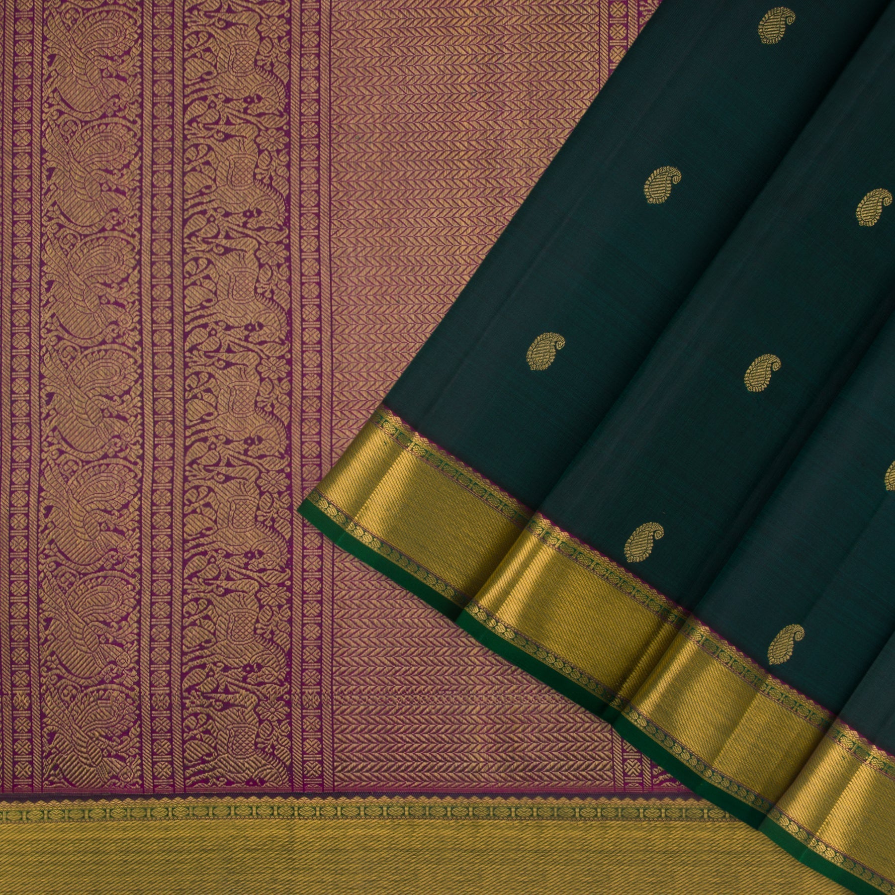 Kanakavalli Kanjivaram Silk Sari 23-595-HS001-00483 - Cover View