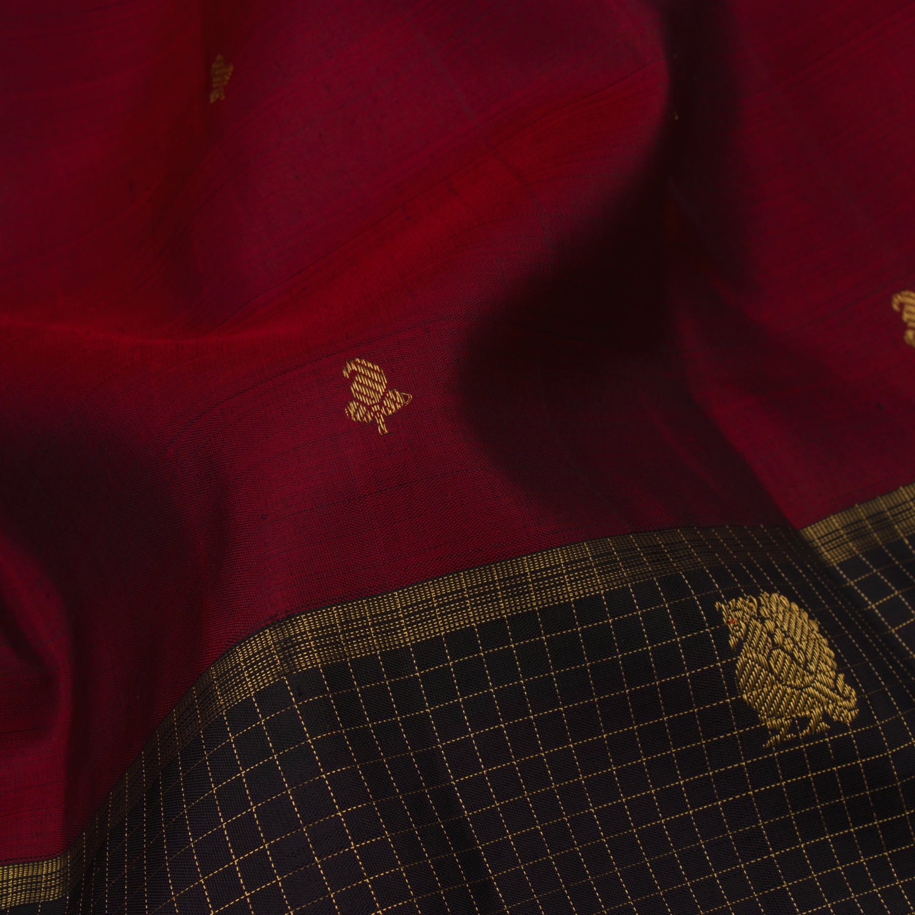 Kanakavalli Kanjivaram Silk Sari 23-595-HS001-01814 - Fabric View