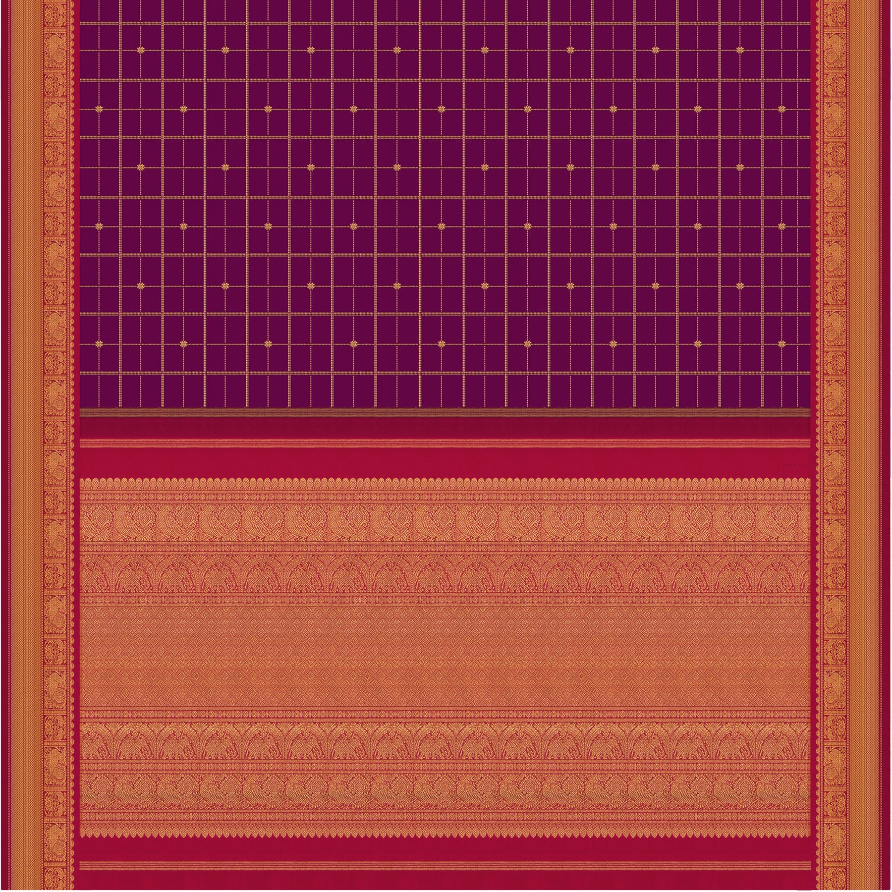 Kanakavalli Kanjivaram Silk Sari 23-595-HS001-06650 - Full View