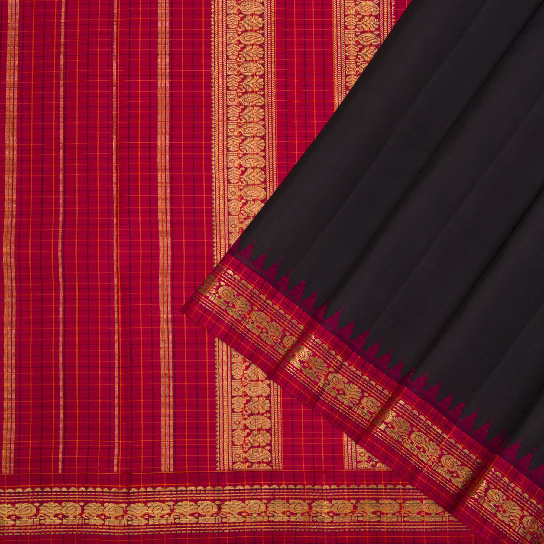 Kanakavalli Kanjivaram Silk Sari 23-595-HS001-06676 - Cover View