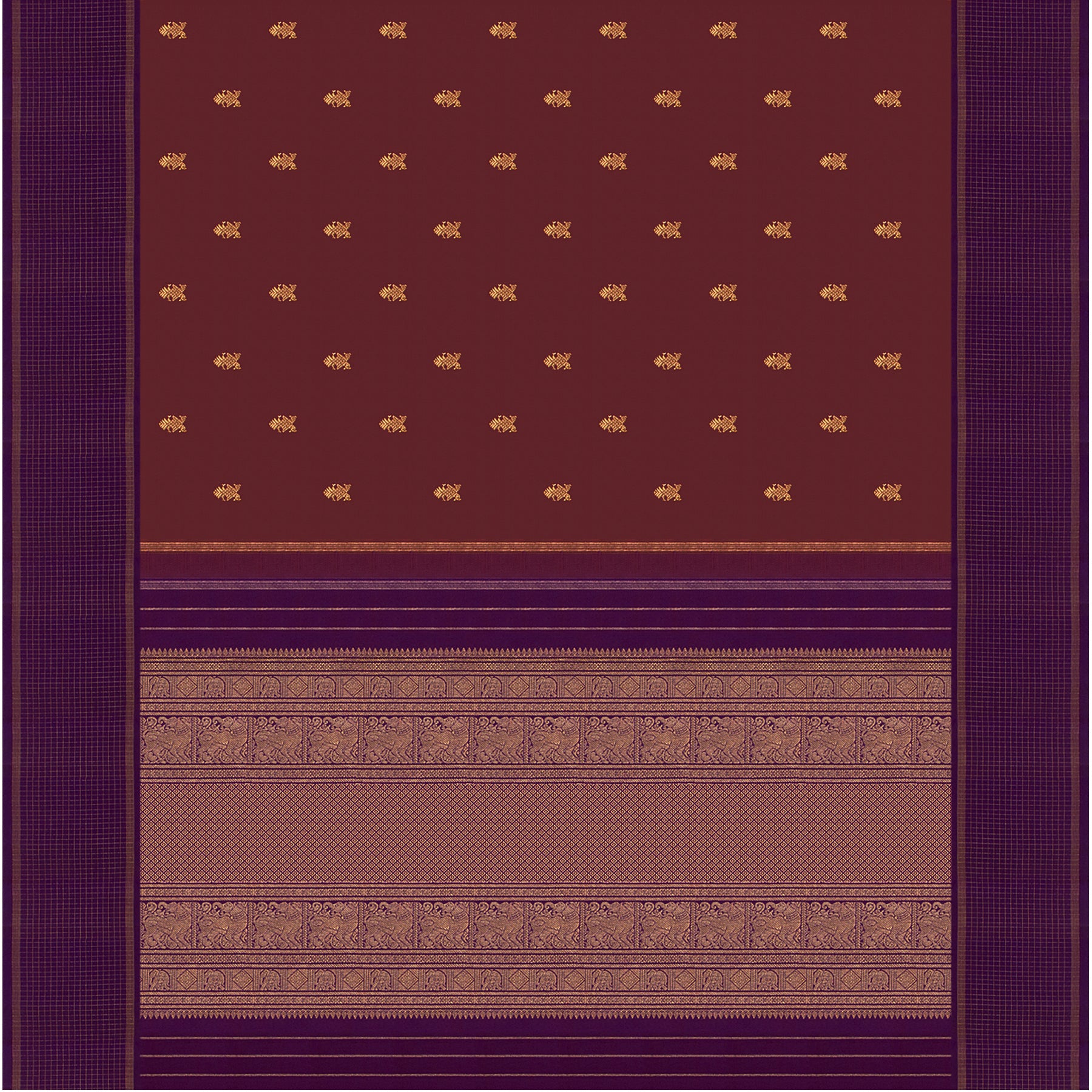 Kanakavalli Kanjivaram Silk Sari 23-595-HS001-08048 - Full View