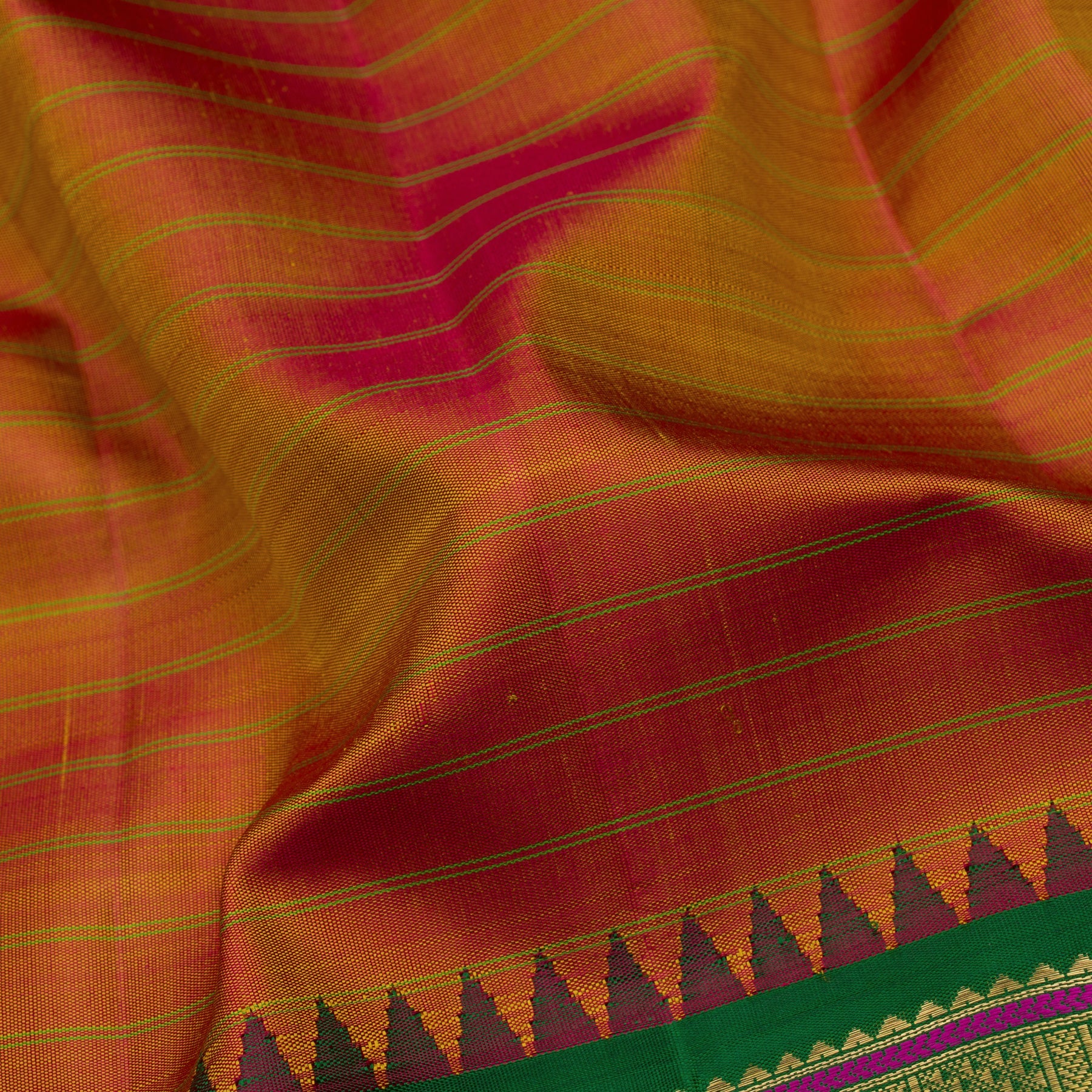 Kanakavalli Kanjivaram Silk Sari 23-595-HS001-09580 - Fabric View