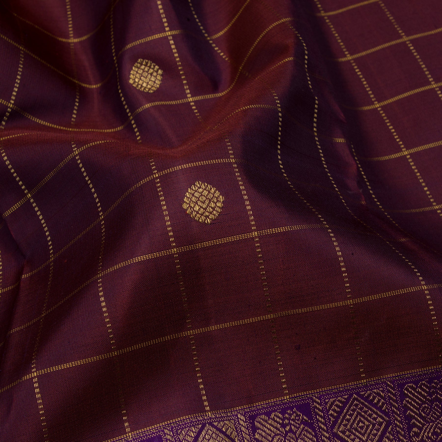 Kanakavalli Kanjivaram Silk Sari 23-595-HS001-09597 - Fabric View