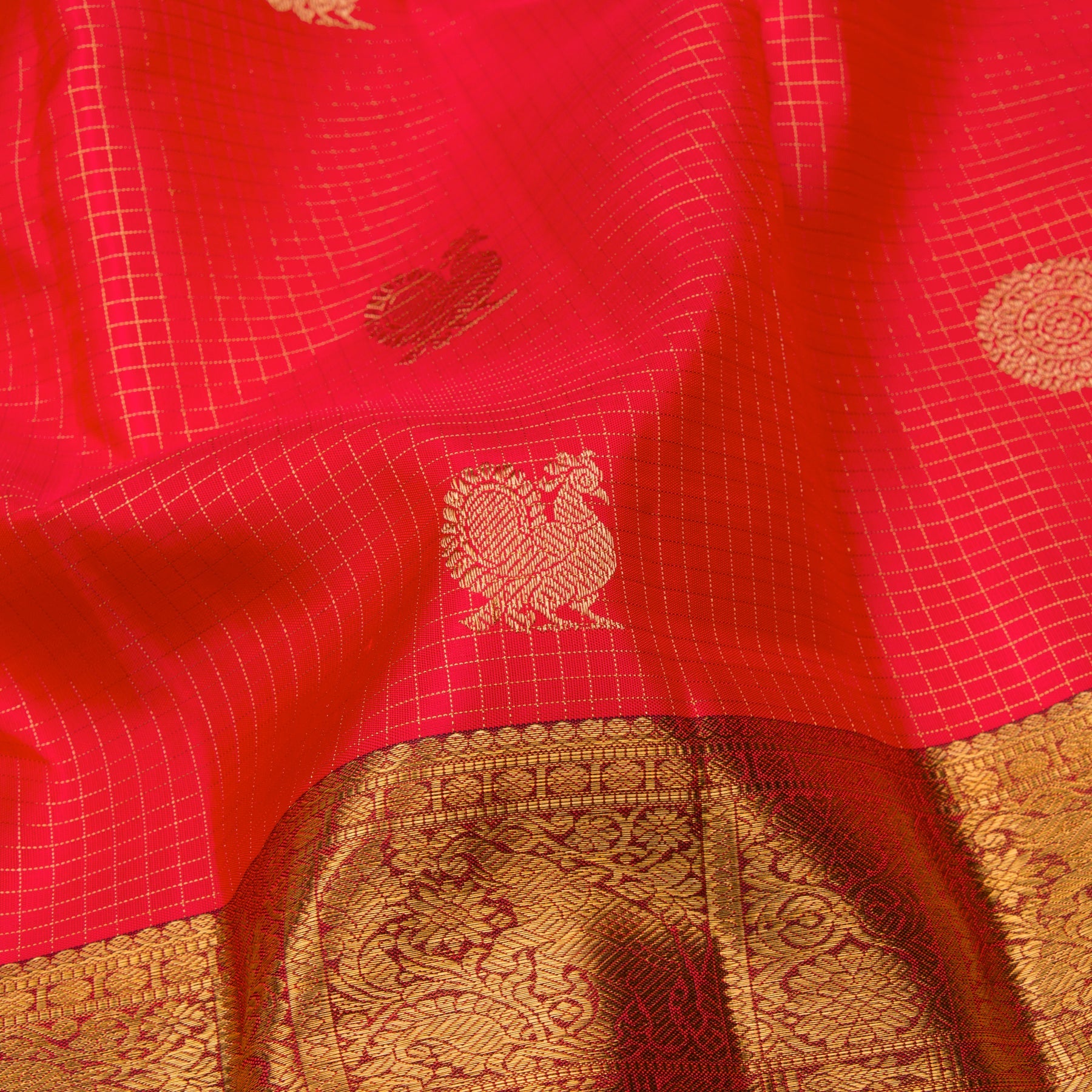 Kanakavalli Kanjivaram Silk Sari 23-595-HS001-09608 - Fabric View