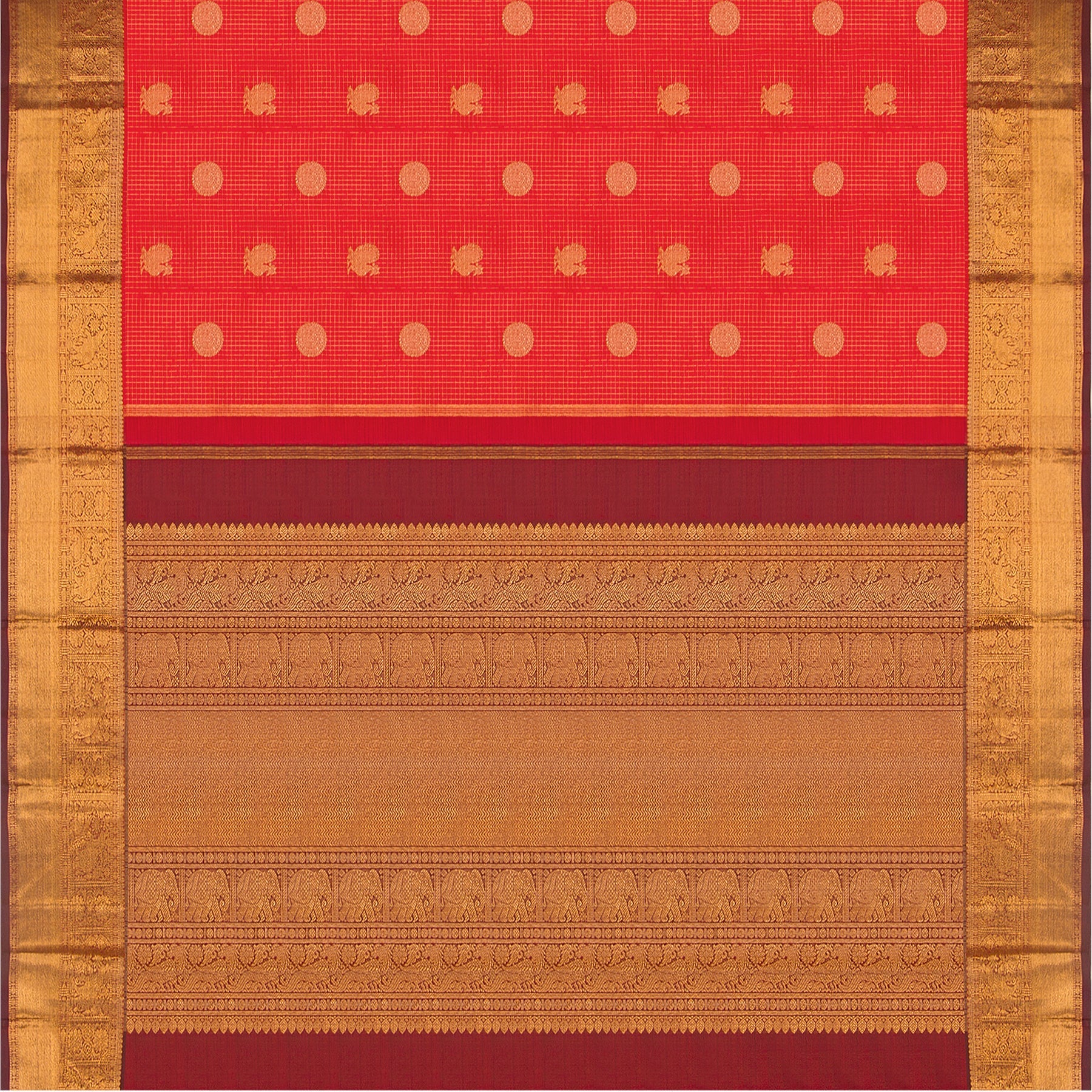 Kanakavalli Kanjivaram Silk Sari 23-595-HS001-09608 - Full View
