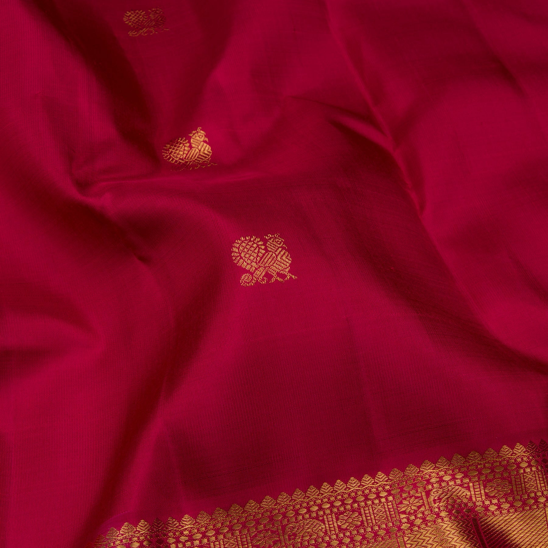 Kanakavalli Kanjivaram Silk Sari 23-595-HS001-10642 - Fabric View