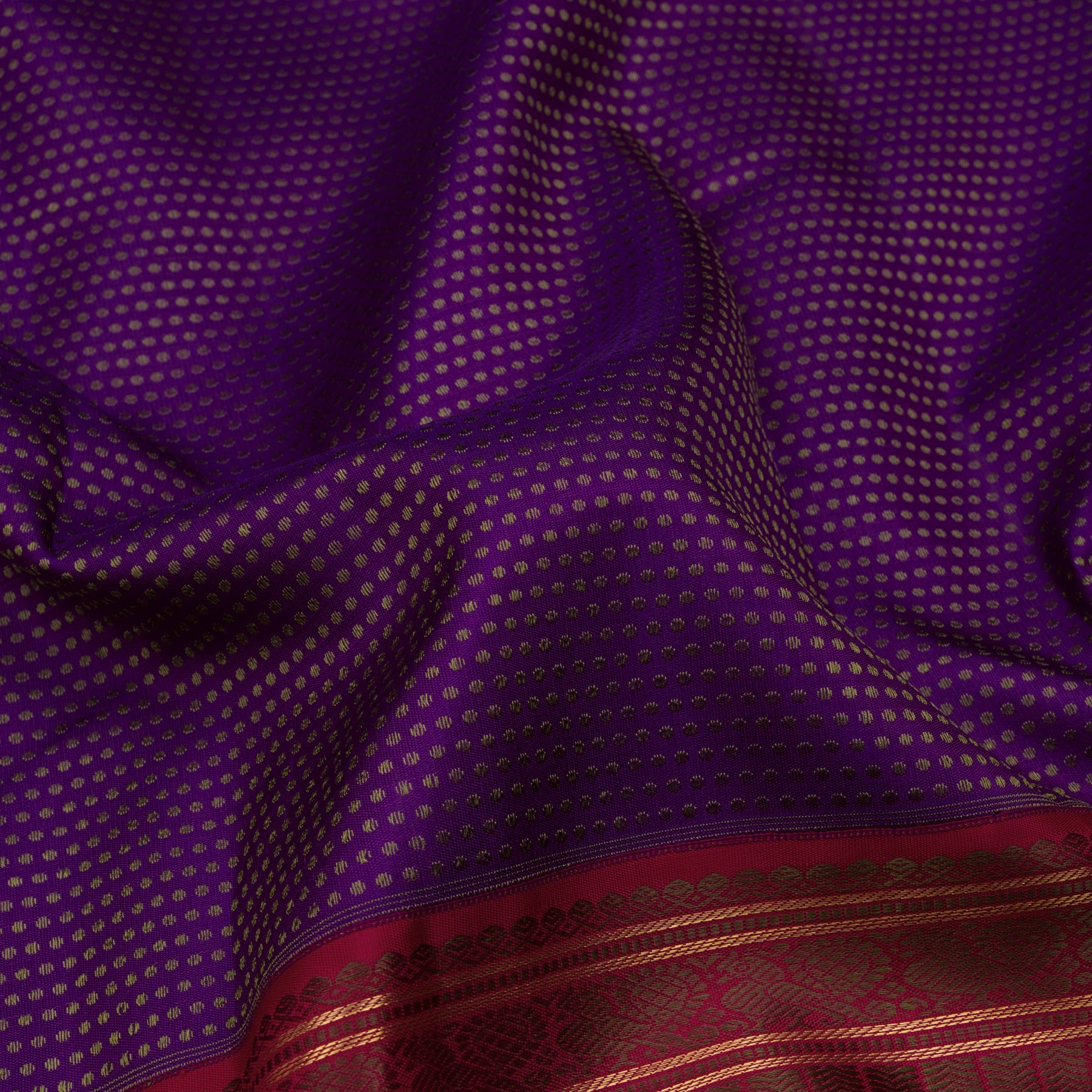 Kanakavalli Kanjivaram Silk Sari 23-595-HS001-10652 - Fabric View