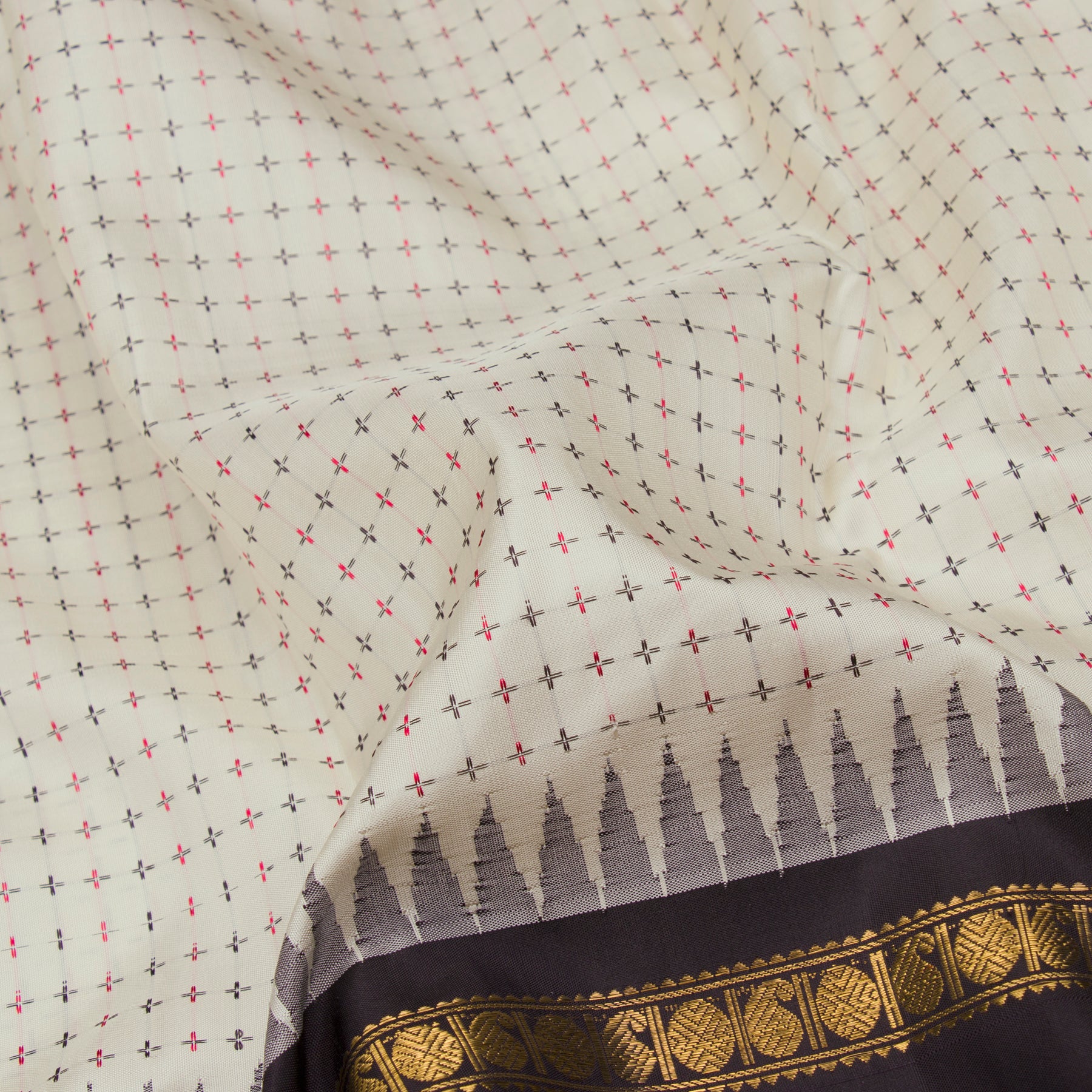 Kanakavalli Kanjivaram Silk Sari 23-595-HS001-10659 - Fabric View