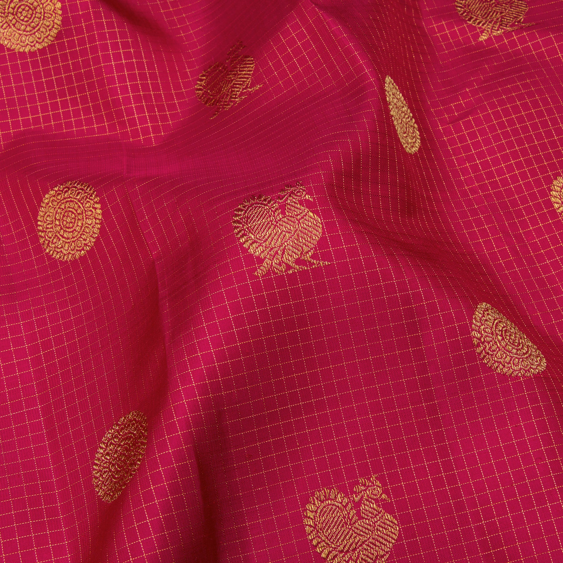 Kanakavalli Kanjivaram Silk Sari 23-595-HS001-13676 - Fabric View