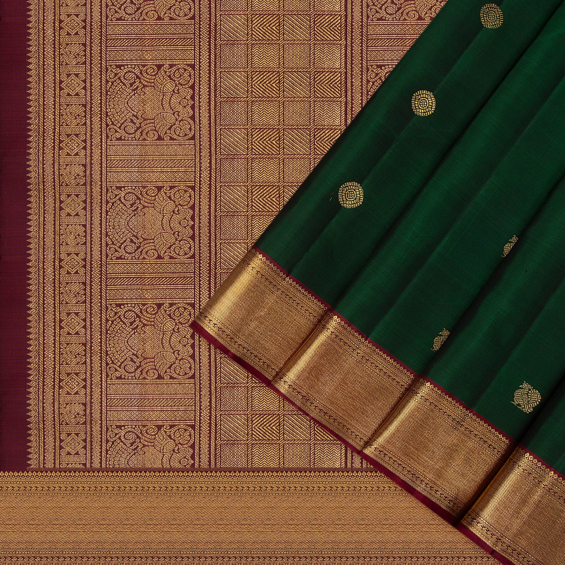 Kanakavalli Kanjivaram Silk Sari 23-595-HS001-13702 - Cover View