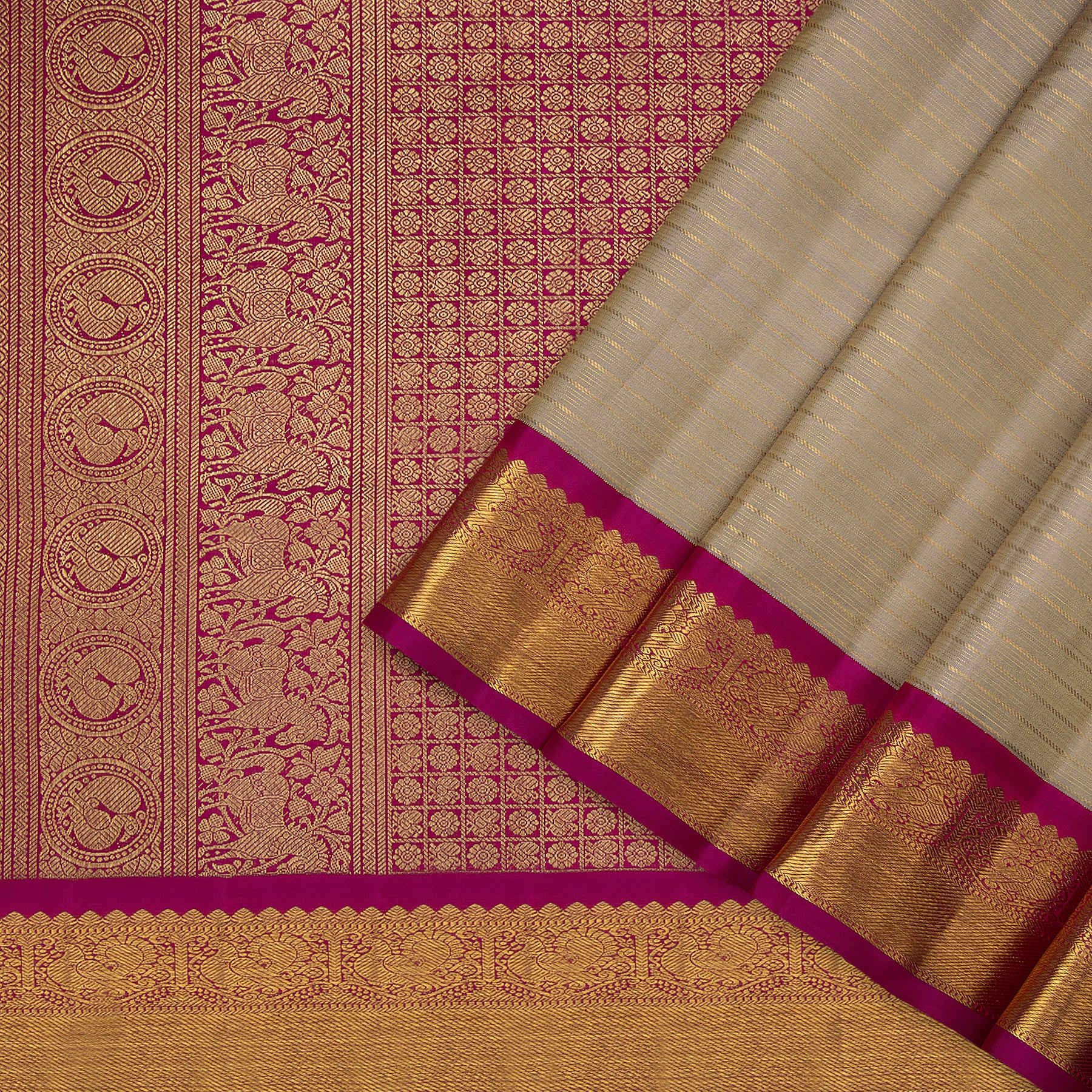 Kanakavalli Kanjivaram Silk Sari 23-595-HS001-13726 - Cover View