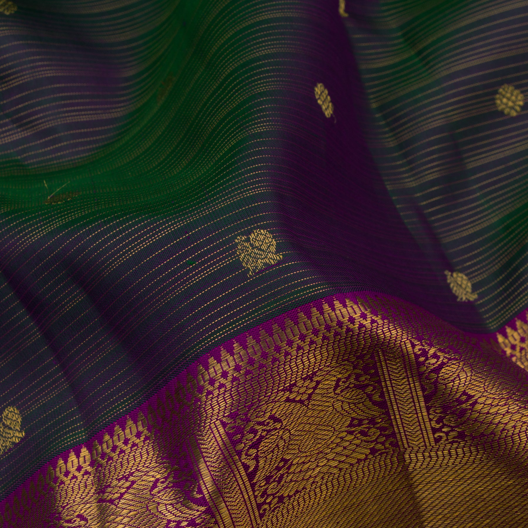 Kanakavalli Kanjivaram Silk Sari 23-599-HS001-03134 - Fabric View