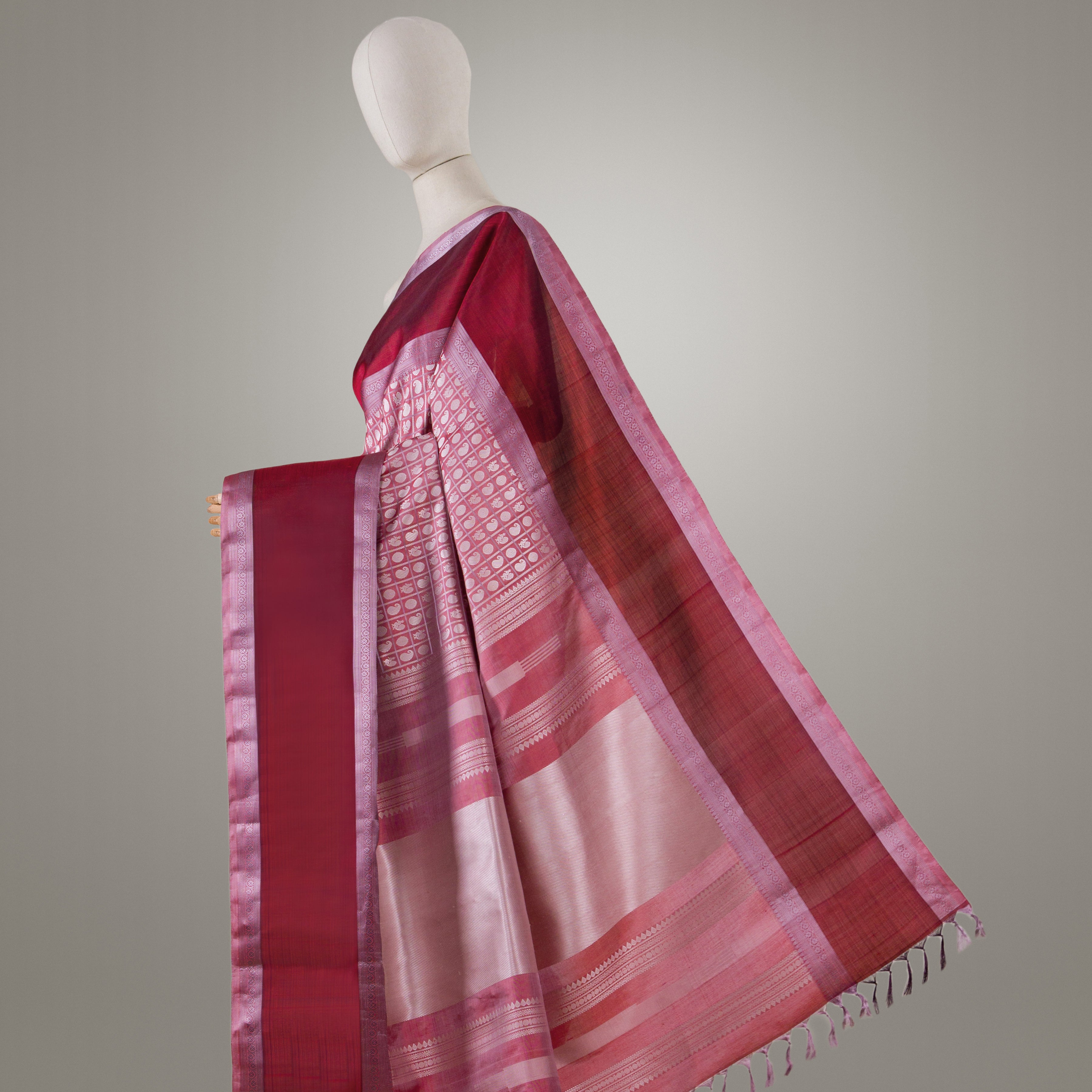 Kanakavalli Kanjivaram Silk Sari 23-599-HS001-05249 - Drape View 1