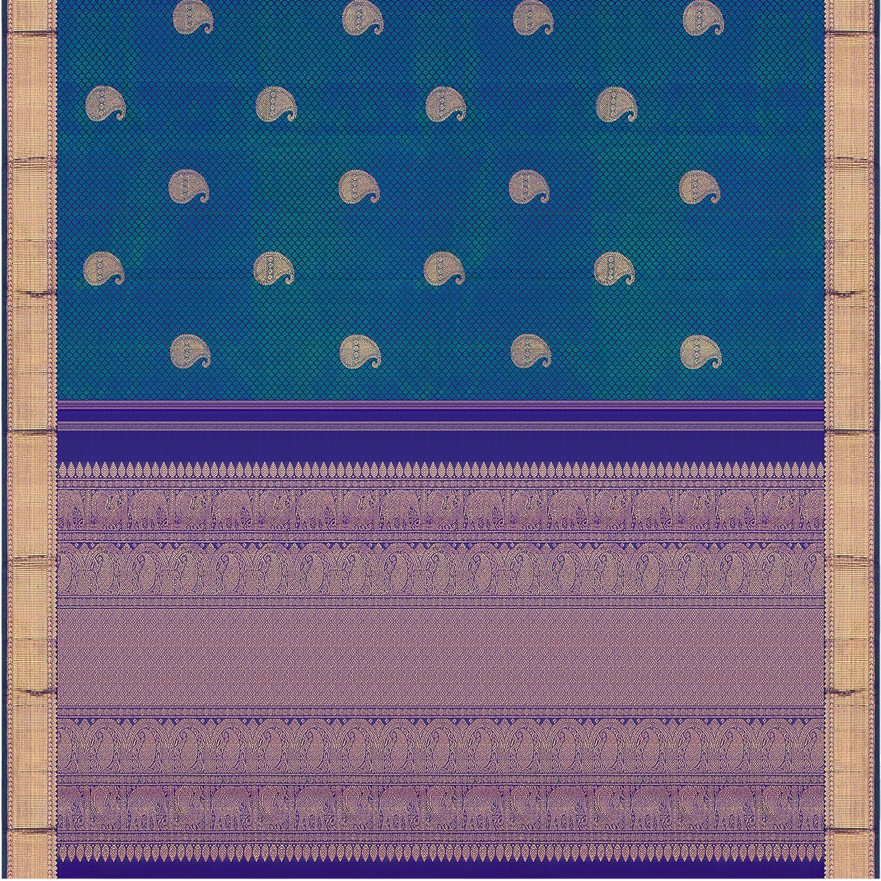 Kanakavalli Kanjivaram Silk Sari 23-599-HS001-05263 - Full View