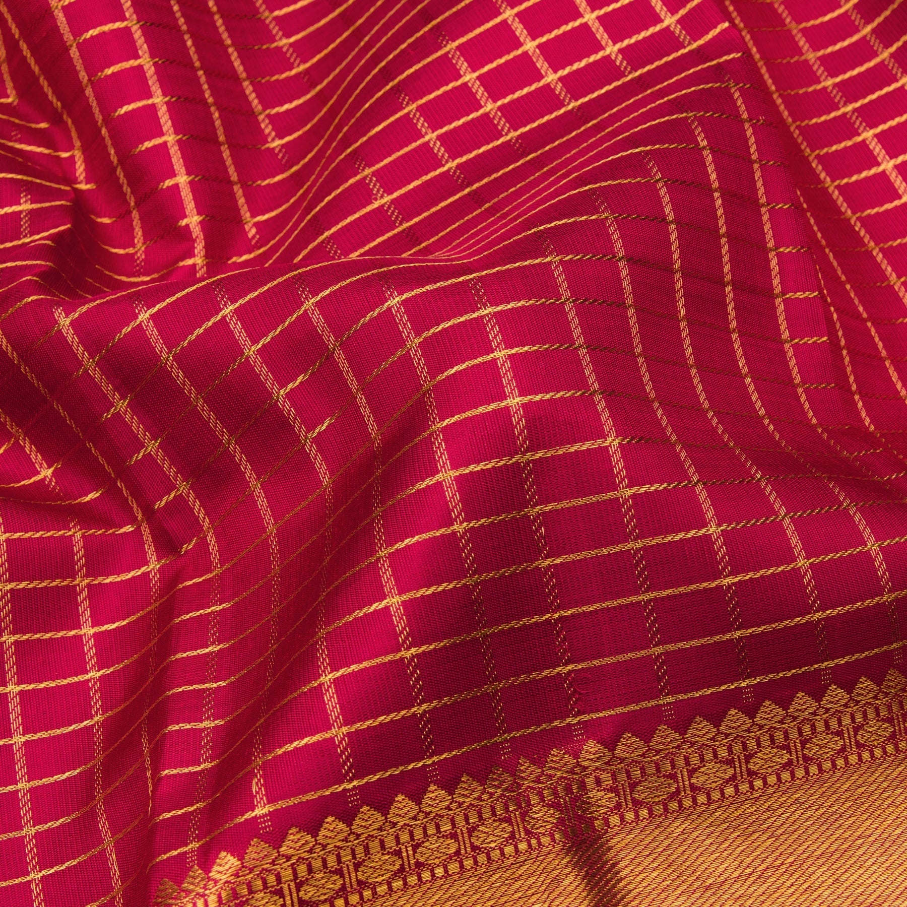 Kanakavalli Kanjivaram Silk Sari 23-599-HS001-08212 - Fabric View