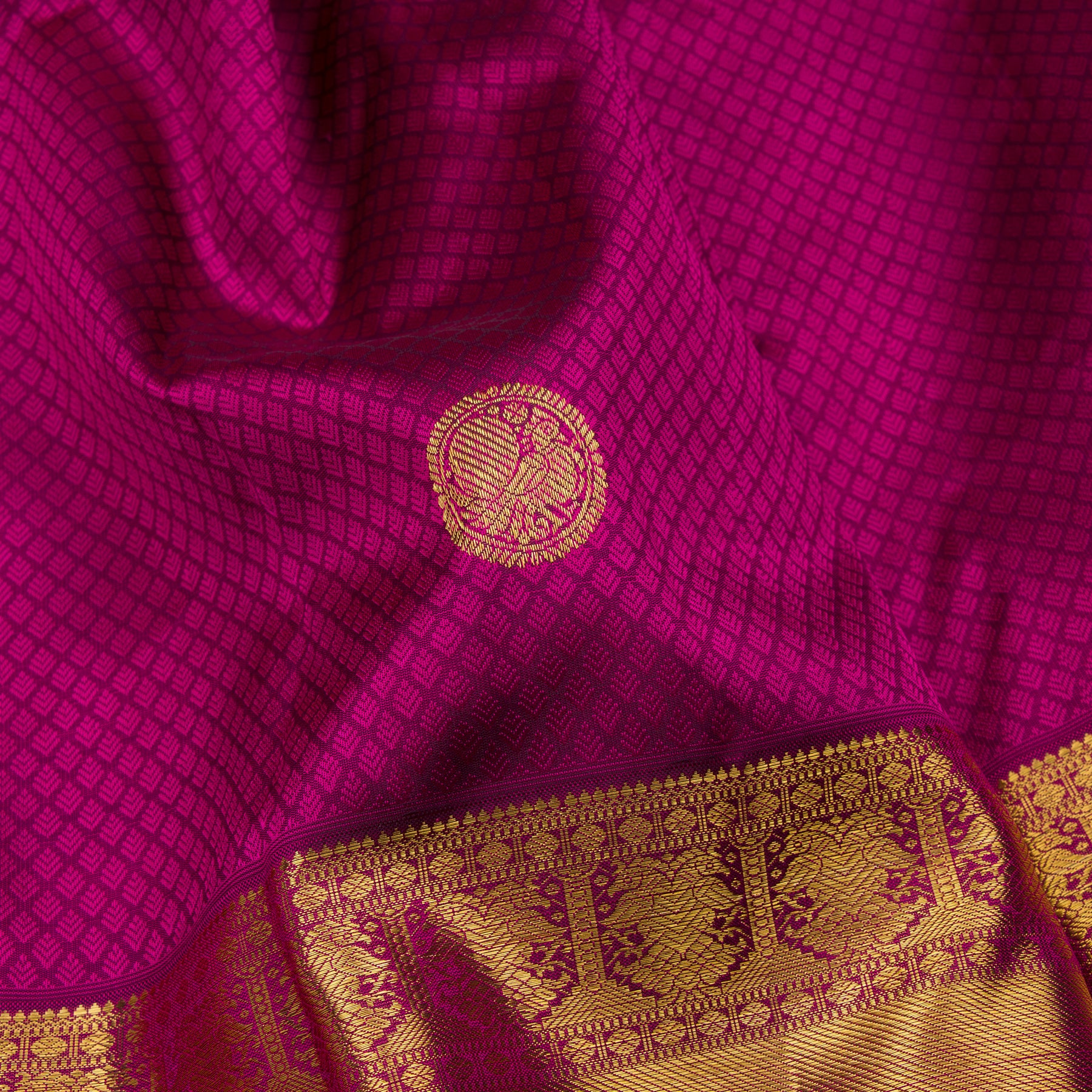 Kanakavalli Kanjivaram Silk Sari 23-599-HS001-11264 - Fabric View