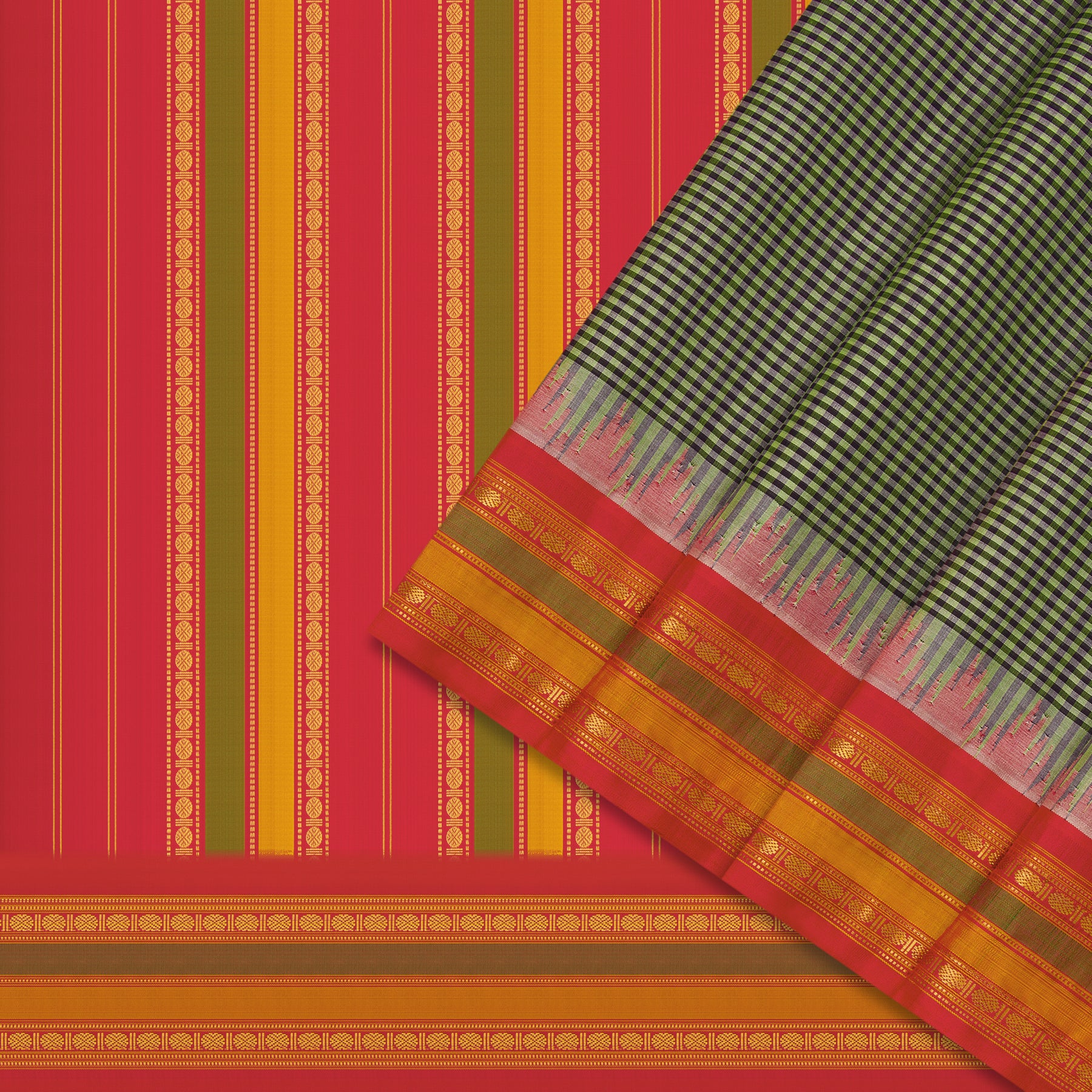 Kanakavalli Gadwal Silk/Cotton Sari 23-604-HS005-01645 - Cover View