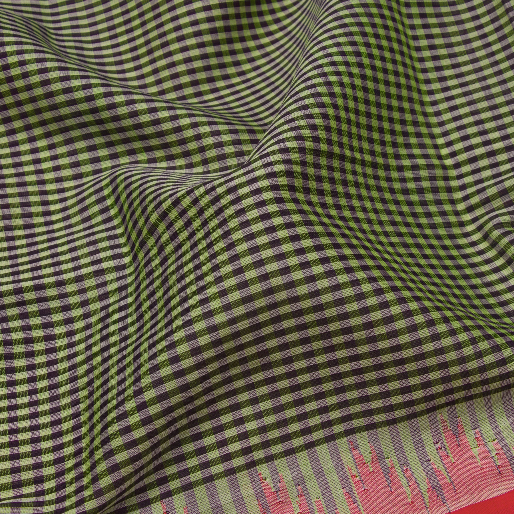 Kanakavalli Gadwal Silk/Cotton Sari 23-604-HS005-01645 - Fabric View