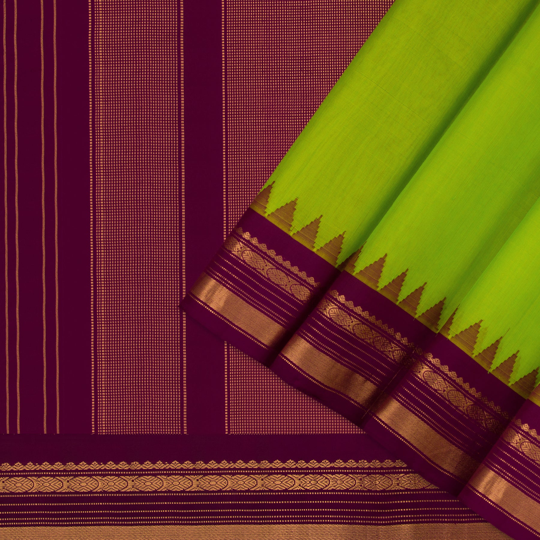 Kanakavalli Gadwal Silk/Cotton Sari 23-604-HS005-01652 - Cover View