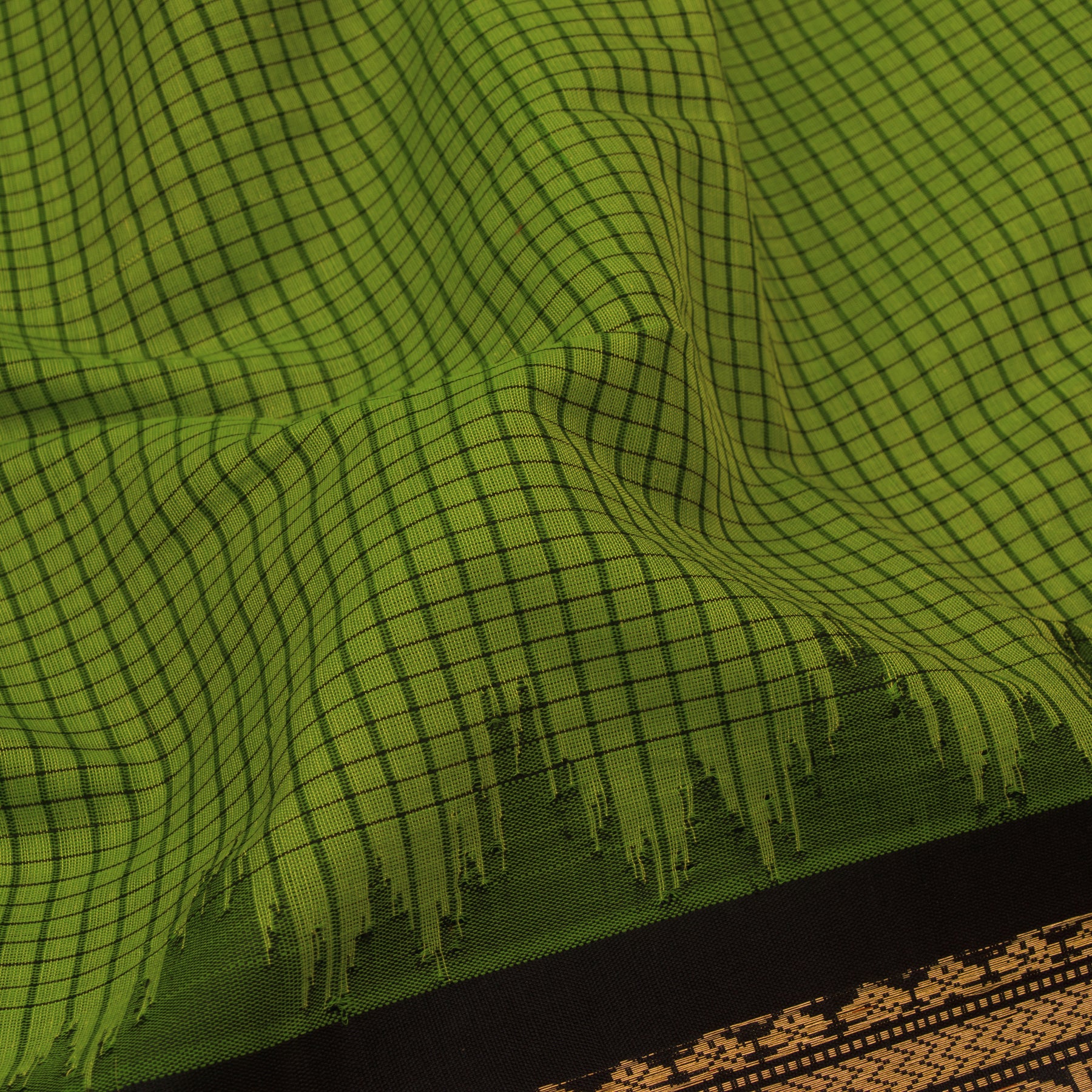 Kanakavalli Gadwal Silk/Cotton Sari 23-604-HS005-01673 - Fabric View