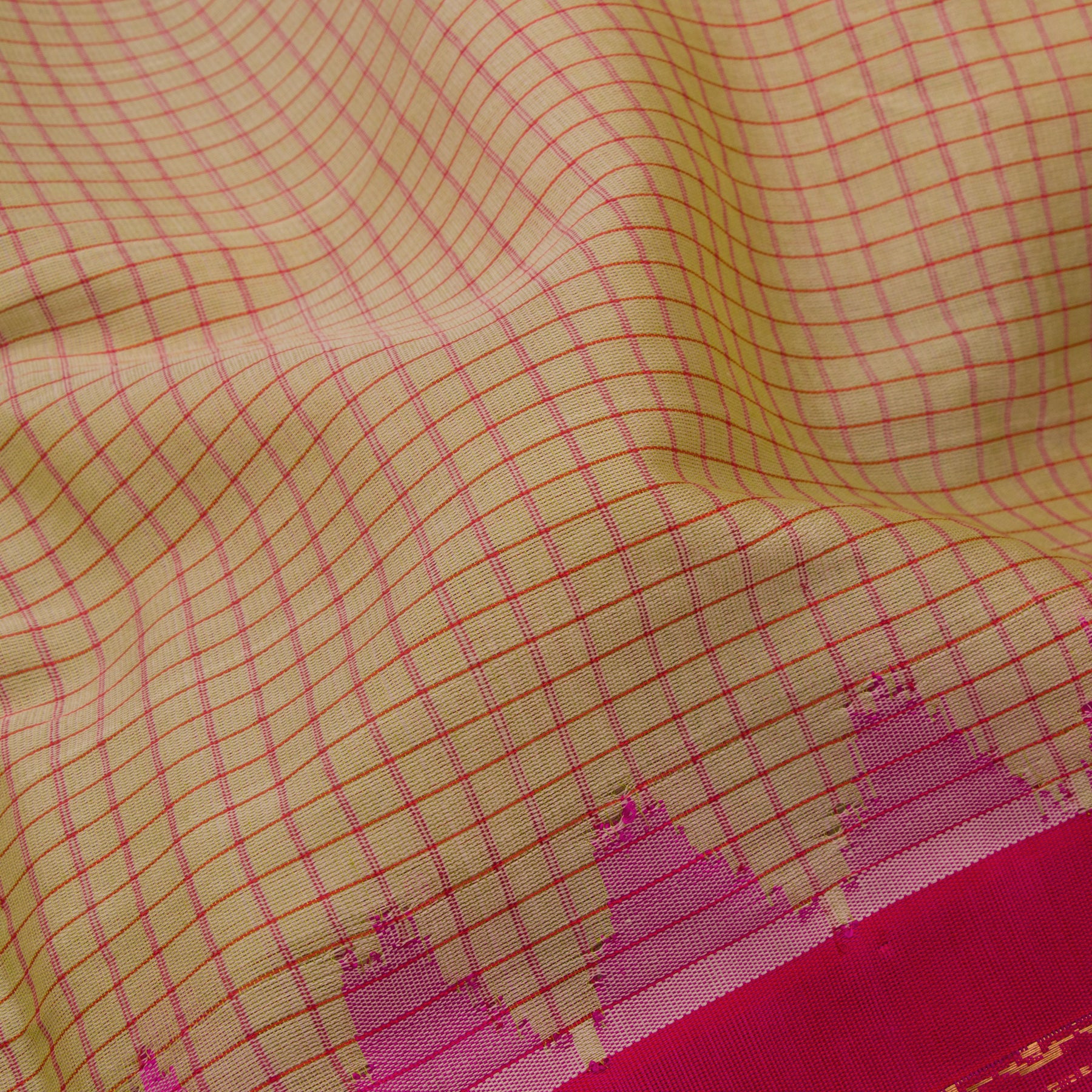 Kanakavalli Gadwal Silk/Cotton Sari 23-604-HS005-01682 - Fabric View