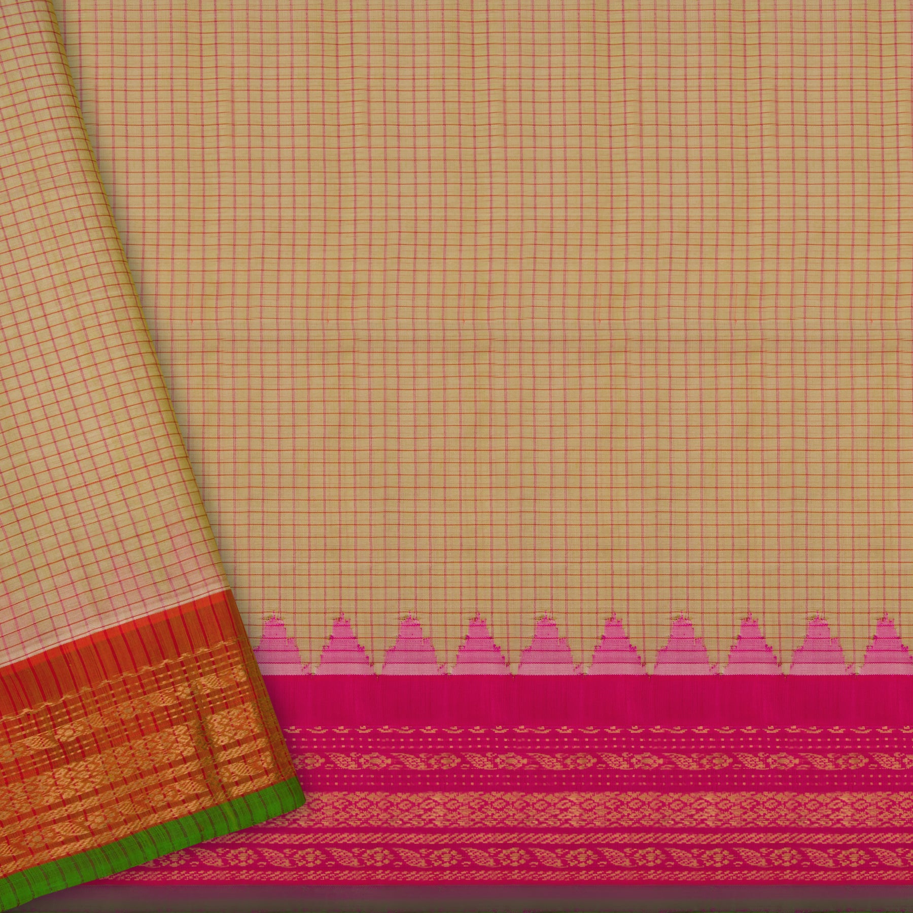 Kanakavalli Gadwal Silk/Cotton Sari 23-604-HS005-01682 - Blouse View