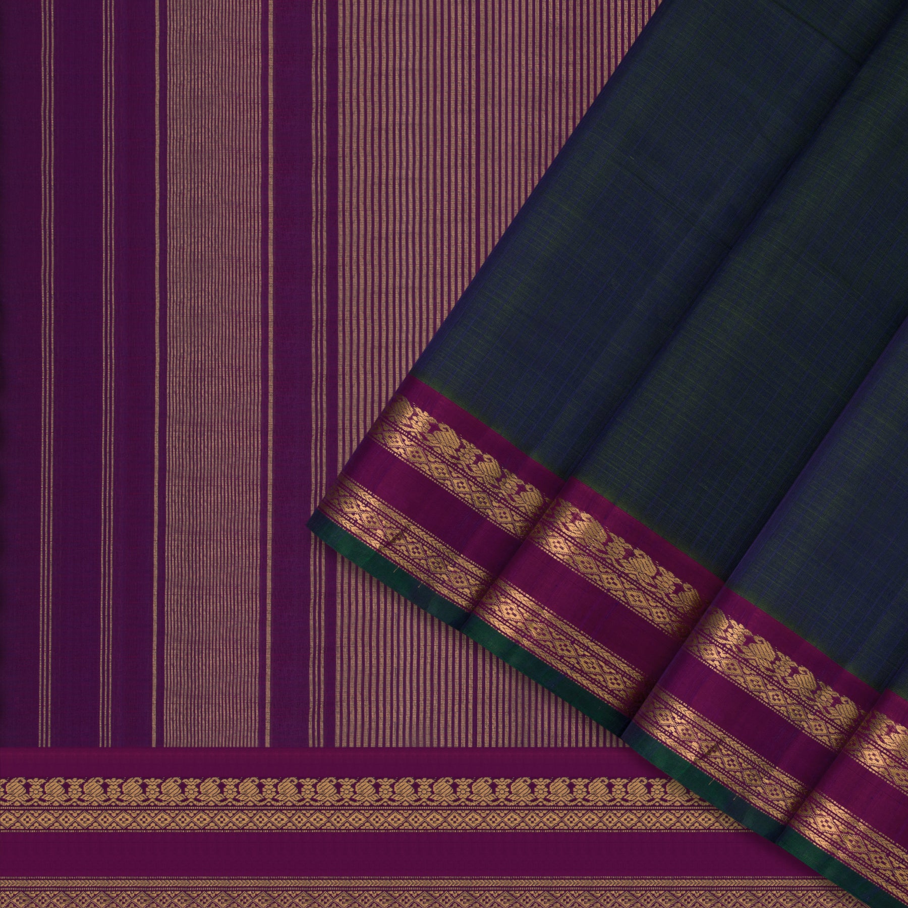 Kanakavalli Gadwal Silk/Cotton Sari 23-604-HS005-03204 - Cover View