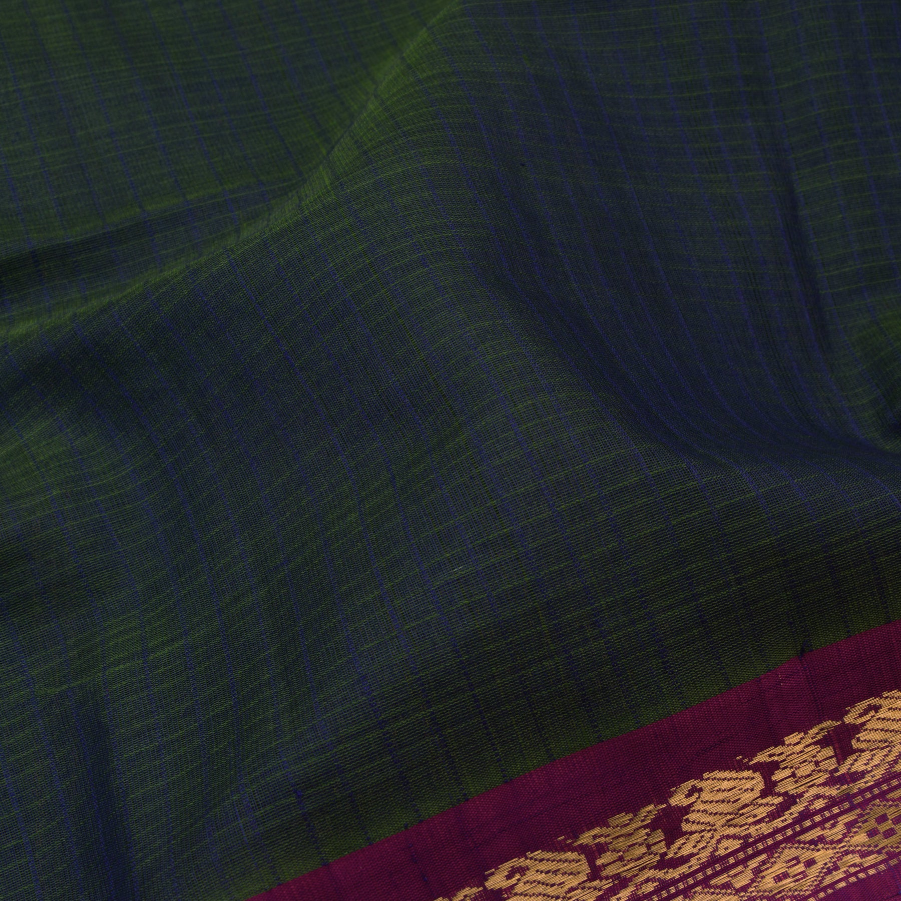 Kanakavalli Gadwal Silk/Cotton Sari 23-604-HS005-03204 - Fabric View