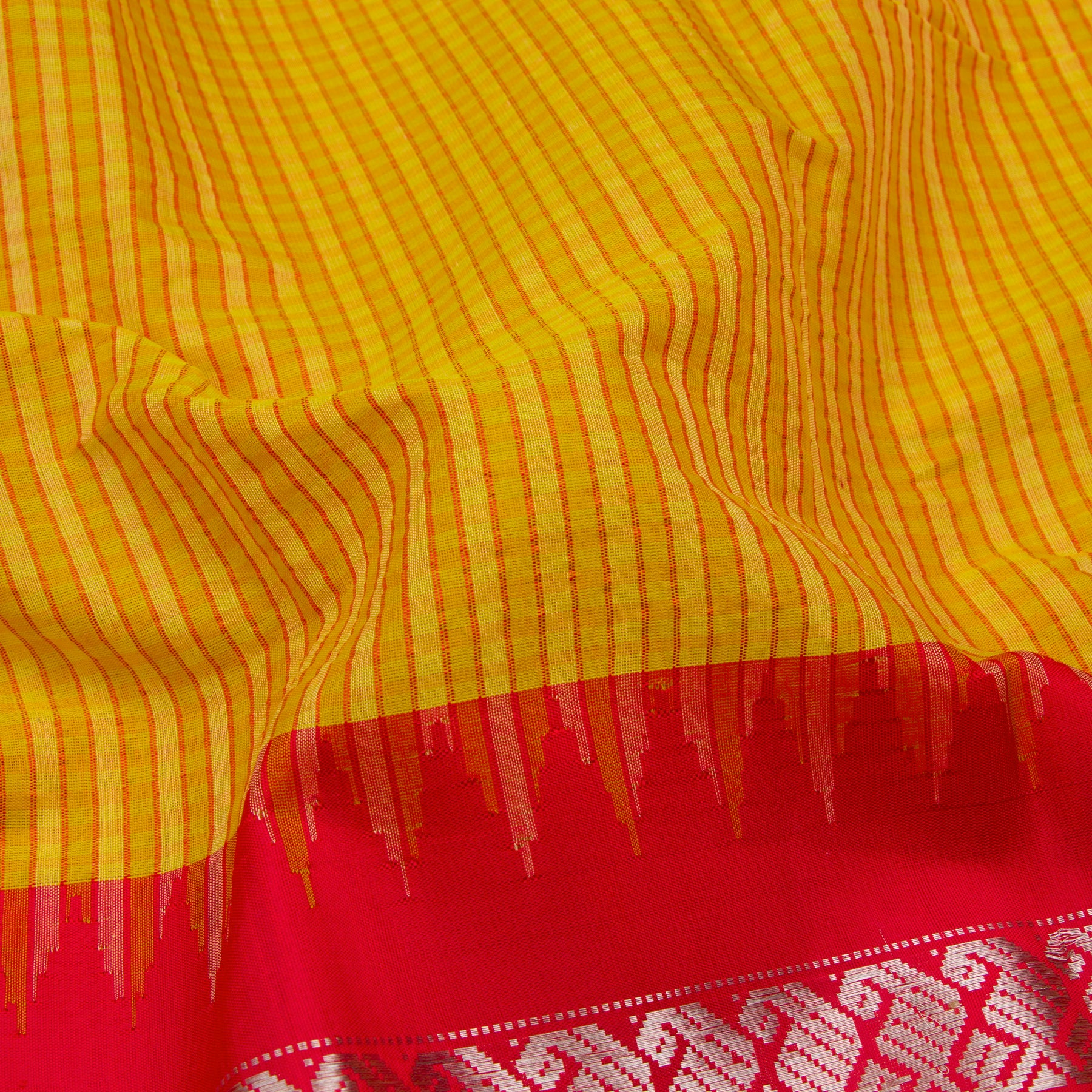 Kanakavalli Gadwal Silk/Cotton Sari 23-604-HS005-03213 - Fabric View