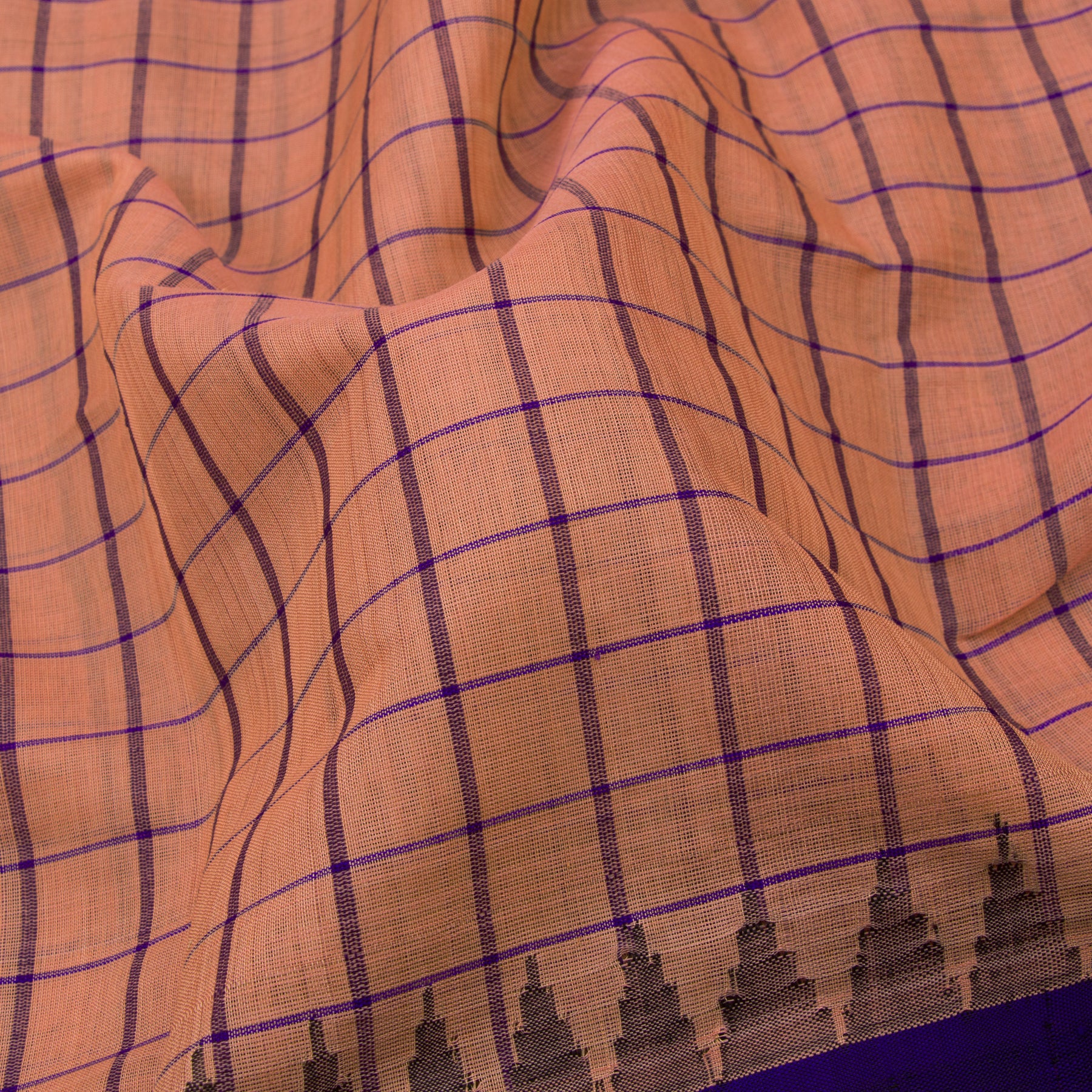 Kanakavalli Gadwal Silk/Cotton Sari 23-604-HS005-03224 - Fabric View
