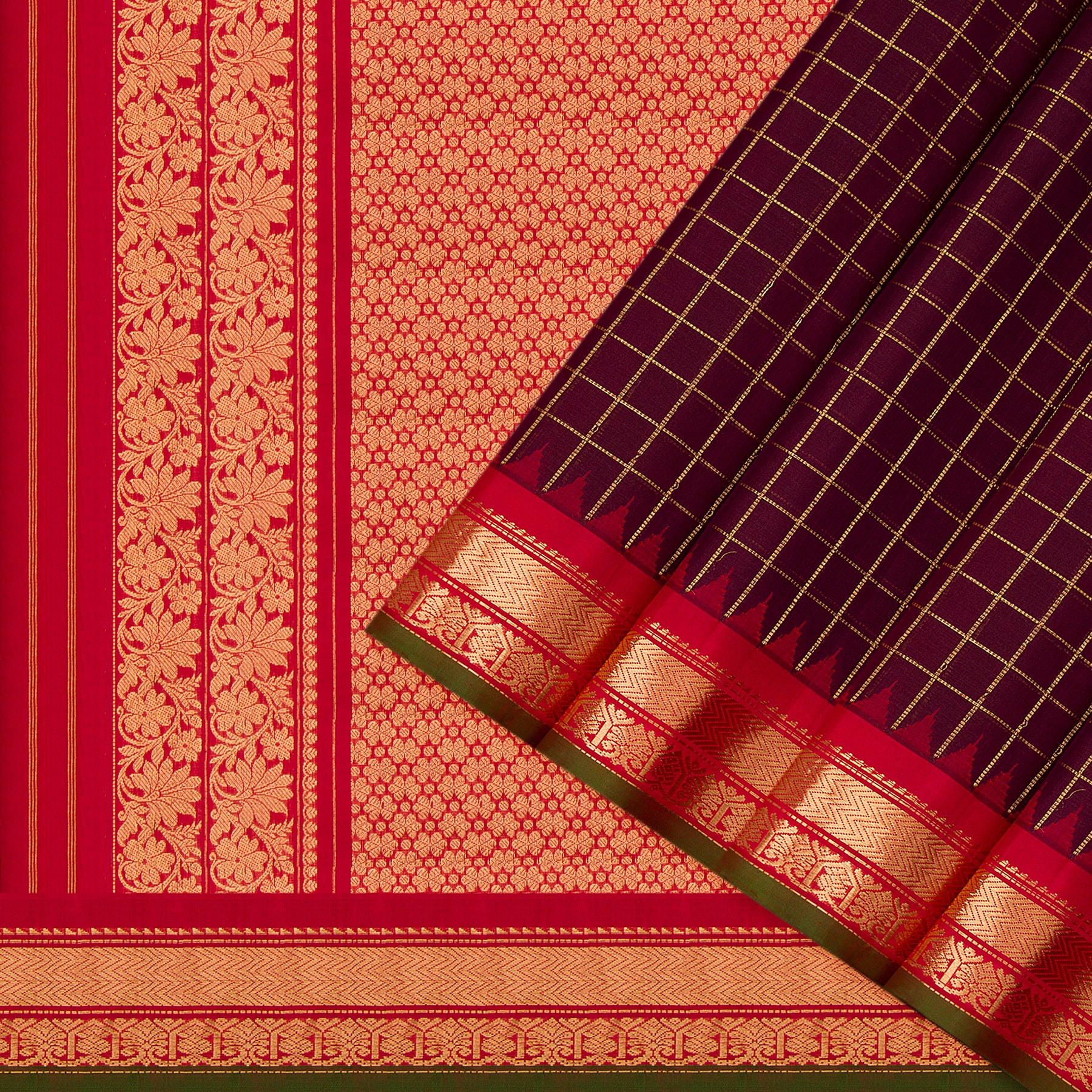 Kanakavalli Gadwal Silk/Cotton Sari 23-604-HS005-07870 - Cover View